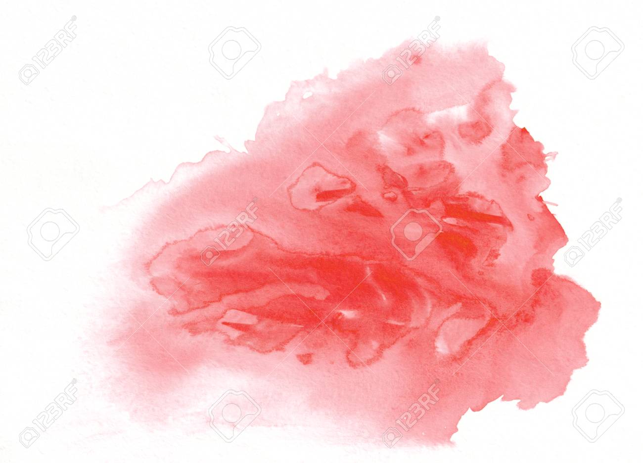 Red Watercolour Gradient Running Stain Beautiful Abstract