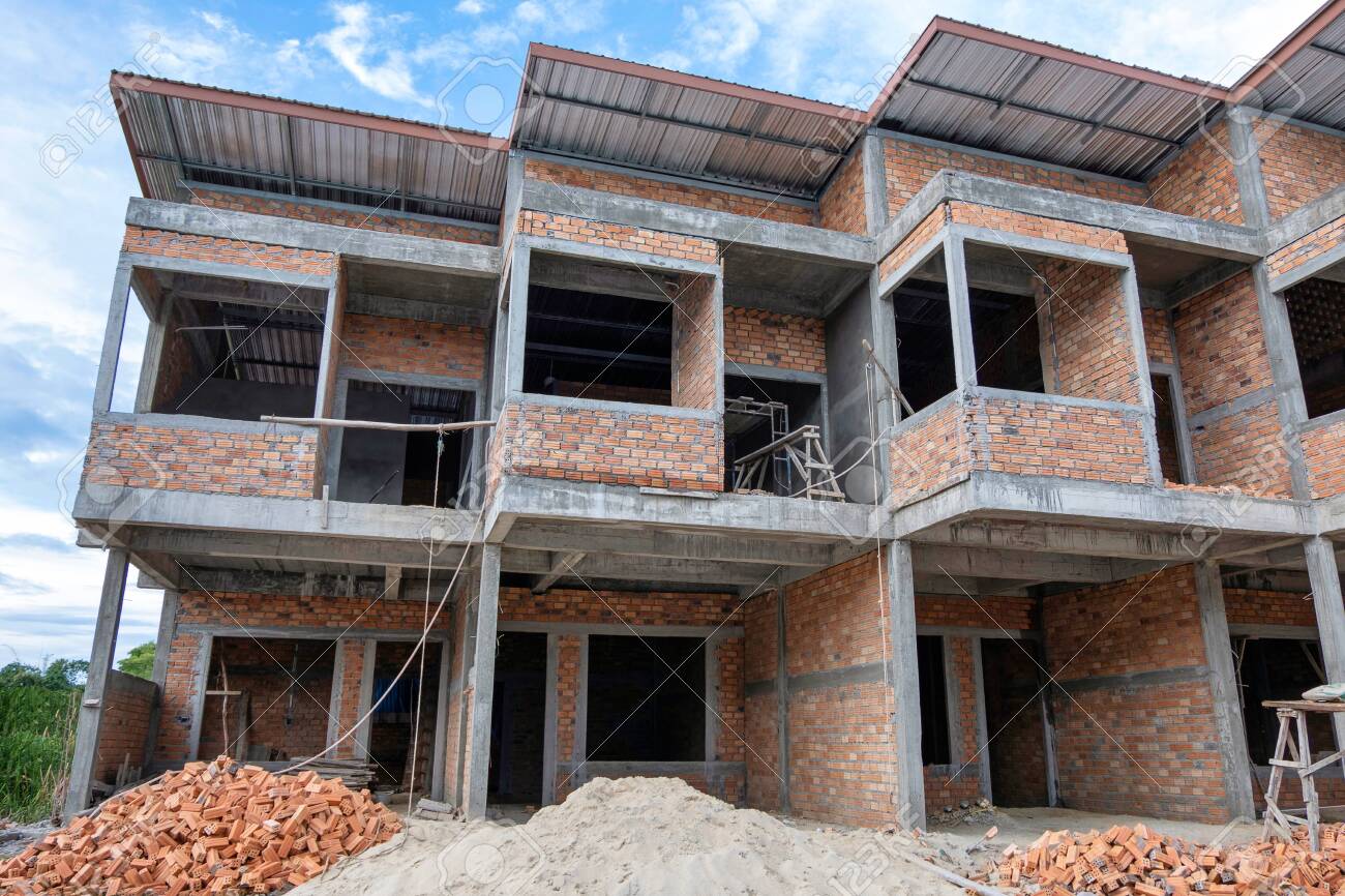 Unfinished Commercial Buildings Are Under Construction Work Stock Photo Picture And Royalty Free Image Image