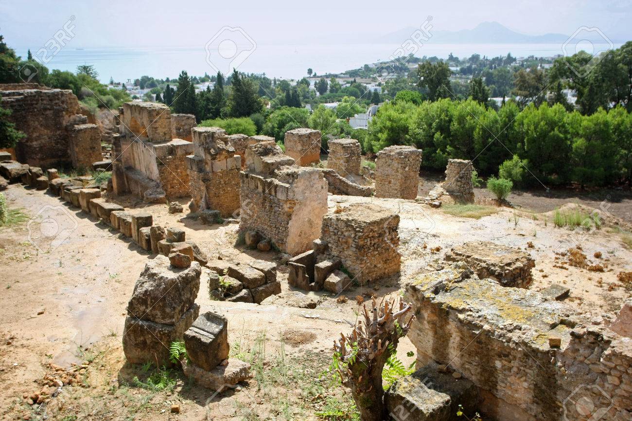Rovine Puniche Di Byrsa Nellantica Città Di Cartagine A Tunisi Tunisia