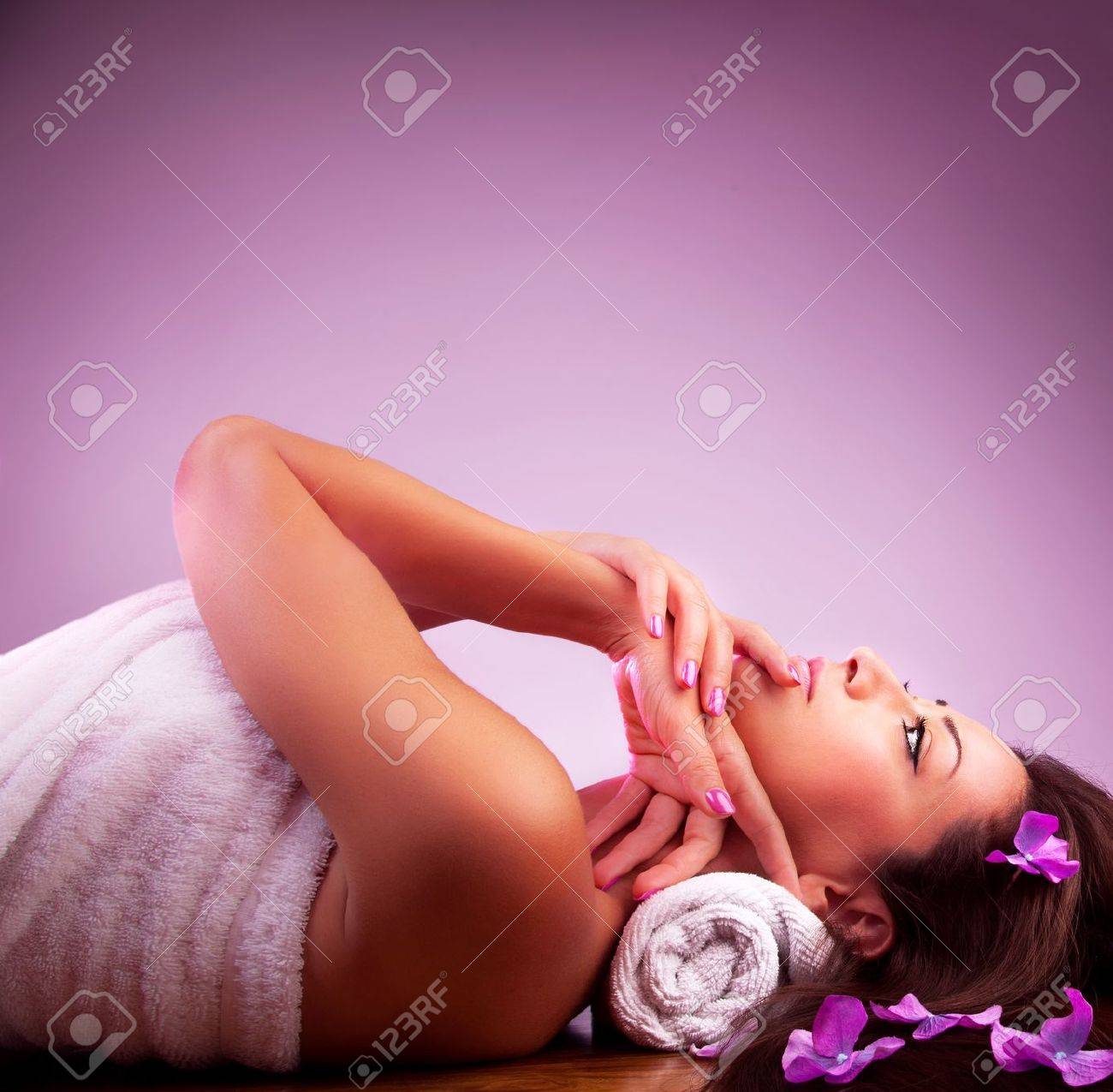 Lovely women relaxing sensual massage