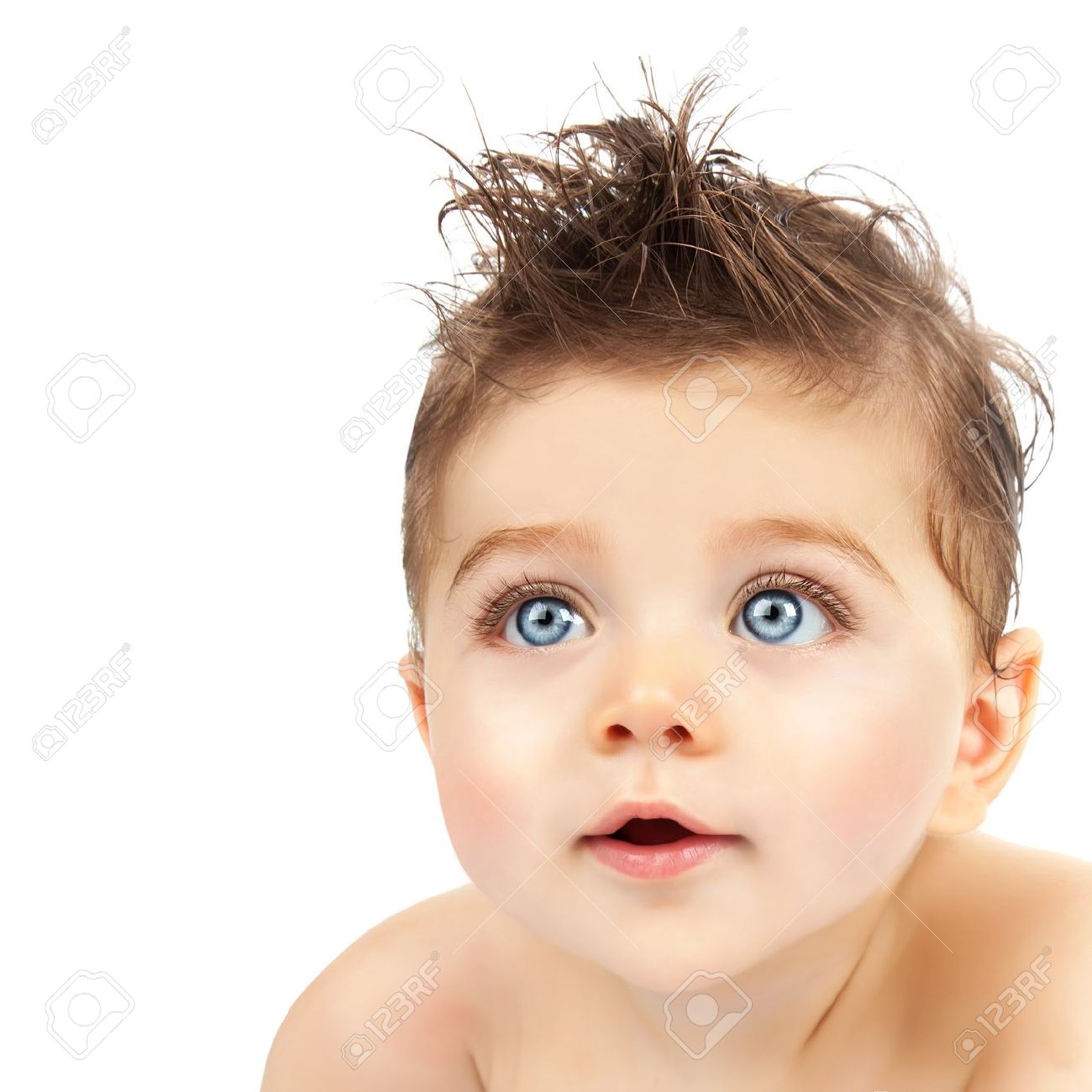 Imagen Del Bebe Lindo Primer Plano El Retrato De Nino Adorable Aislado En El Fondo Blanco Dulce Nino De Ojos Azules Infancia Saludable Perfecto Para Bebes Caucasico Nino Bonito El Concepto De