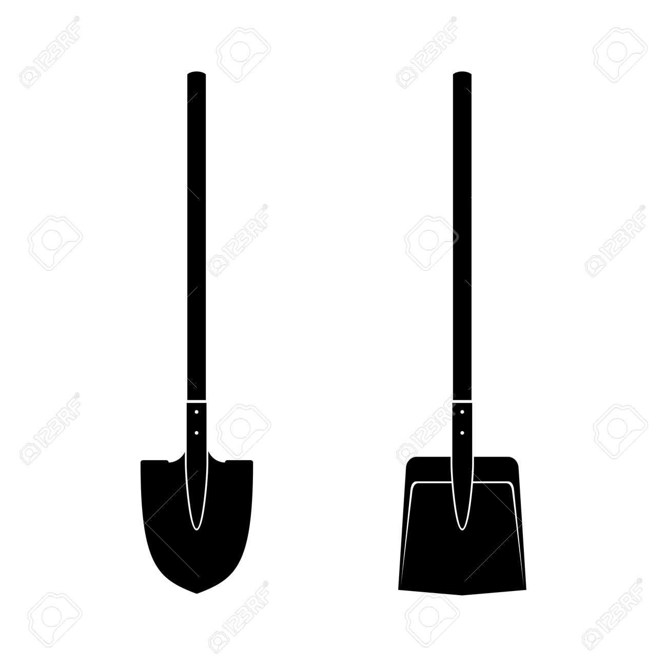 Shovel and spade icon isolated on white background. Work tool for outdoor activities, digging, gardening. Construction equipment. Vector illustration - 163564325 Shovel and spade icon isolated on white background. Work tool for outdoor activities, digging, gardening. Construction equipment. Vector illustration - 163564325