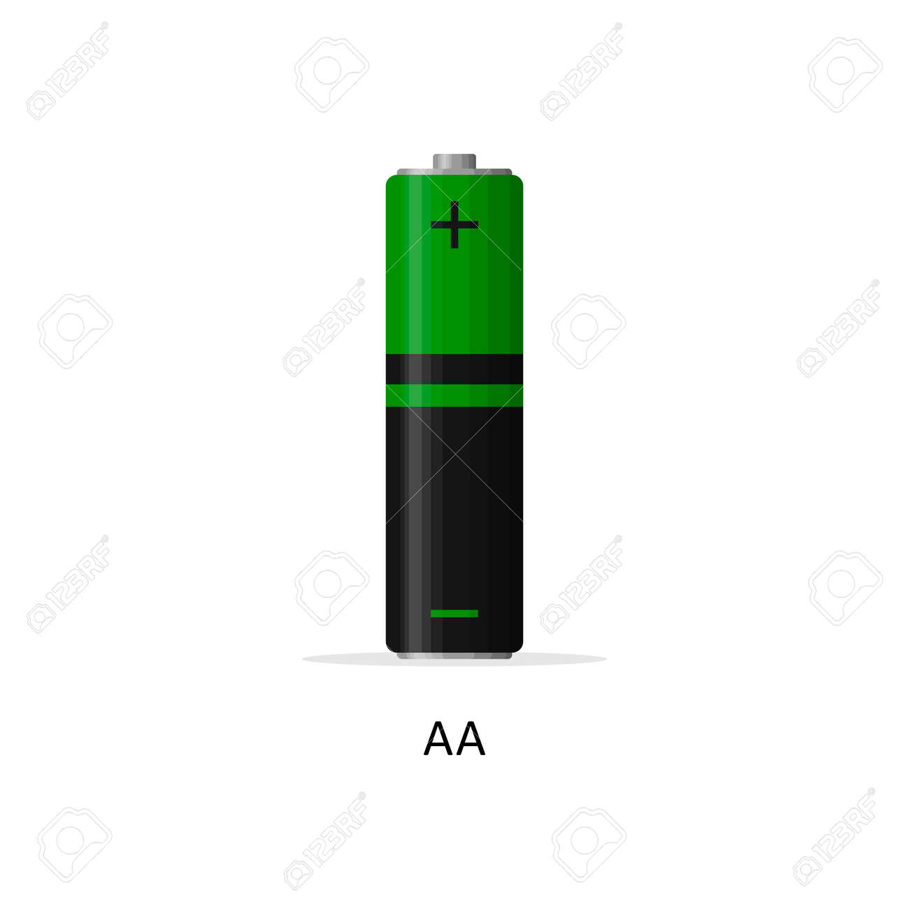 Alkaline battery AA isolated on white background. Rechargeable battery energy storage cells flat modern style. Vector illustration - 166023029 Alkaline battery AA isolated on white background. Rechargeable battery energy storage cells flat modern style. Vector illustration - 166023029