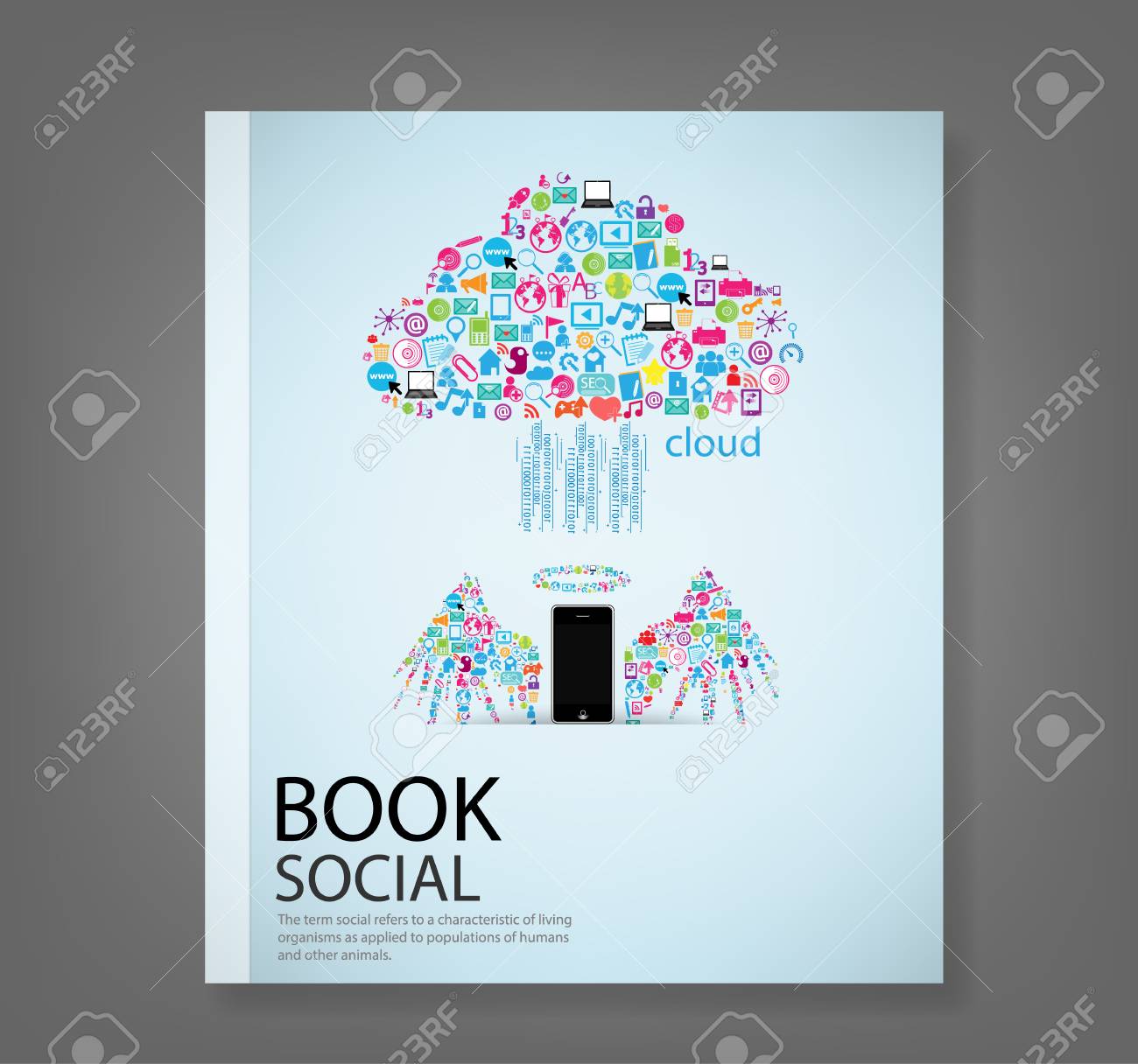template design phone angel wings social network web icon royalty