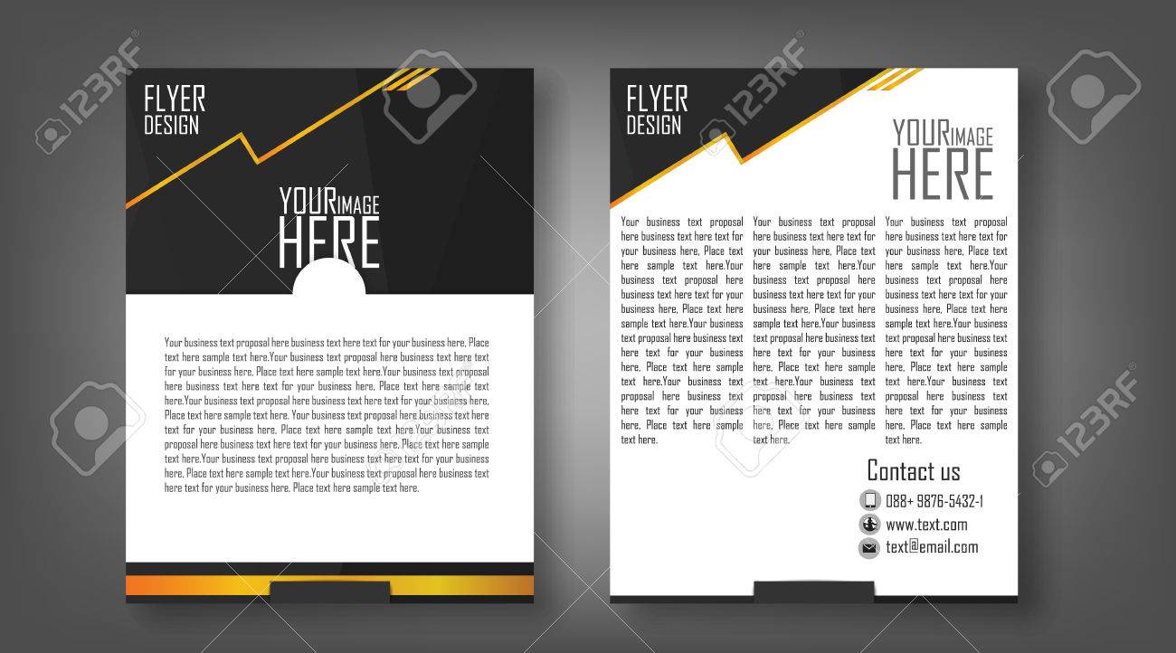flyer design layout template in a4 size with black background flyers design templates