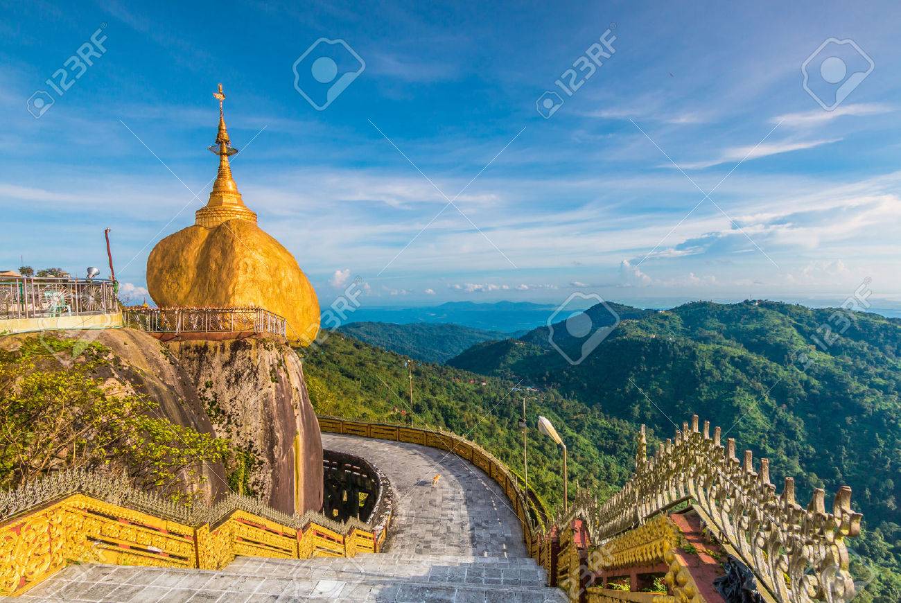 Kyaikhtiyo Or Kyaiktiyo Pagoda Golden Rock Myanmar Stock Photo Picture And Royalty Free Image Image