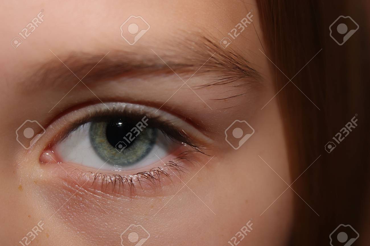 Close Up Of A Persons Left Eye Stock Photo Picture And Royalty