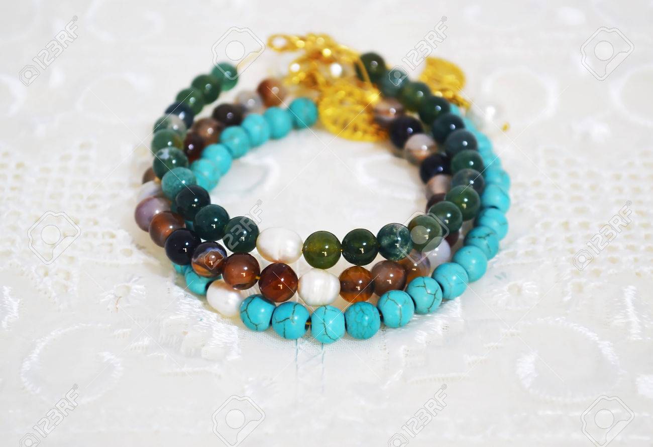 Pulsera De Piedra Preciosa Semi