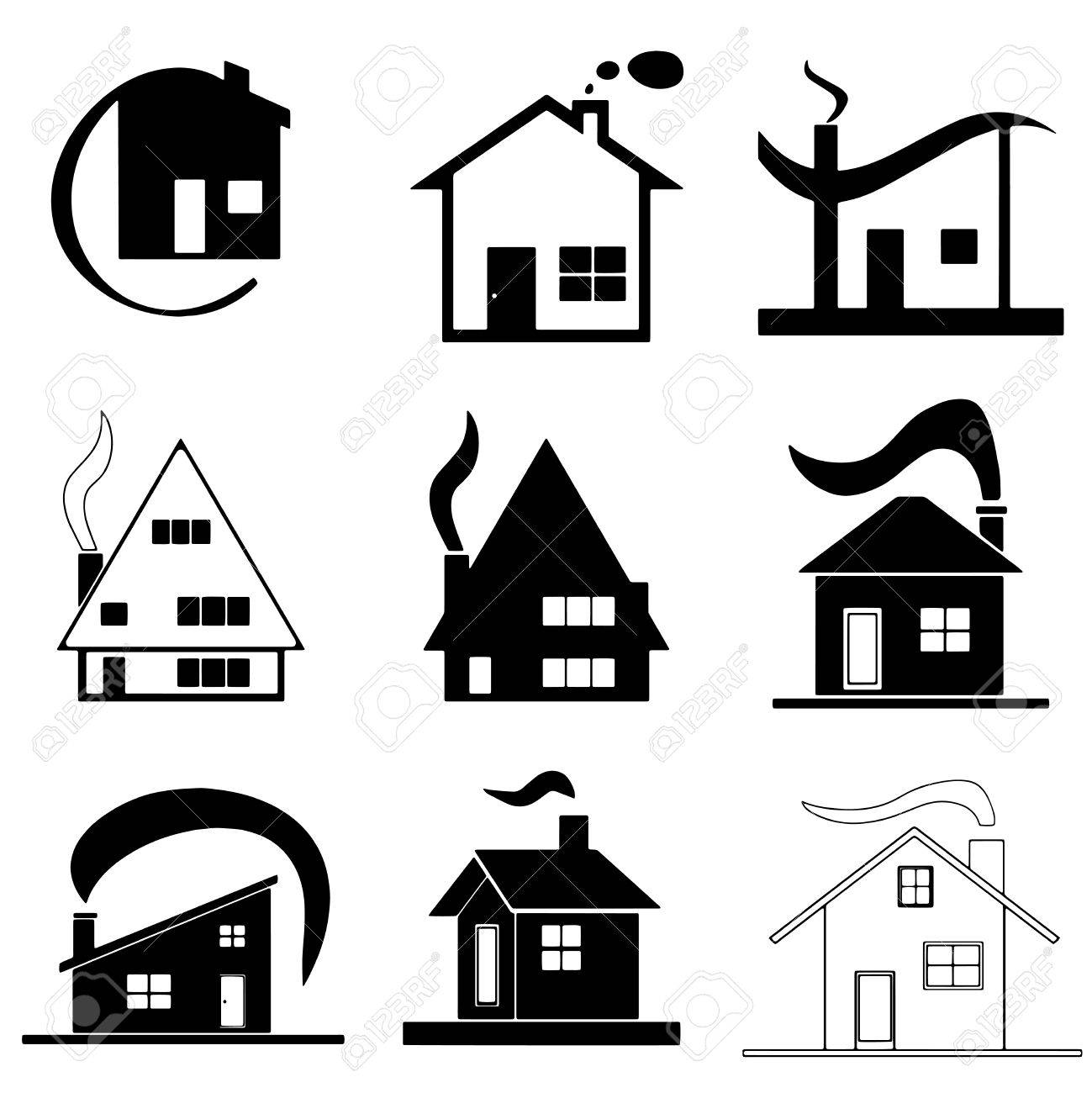 architektur design konzept stockillustration neun häuser setzen vektor mit rauch aus schornstein architektur design konzept standardbild setzen mit aus architektur design konzept stockillustration neun häuser setzen vektor mit rauch aus schornstein architektur design konzept standardbild setzen mit aus