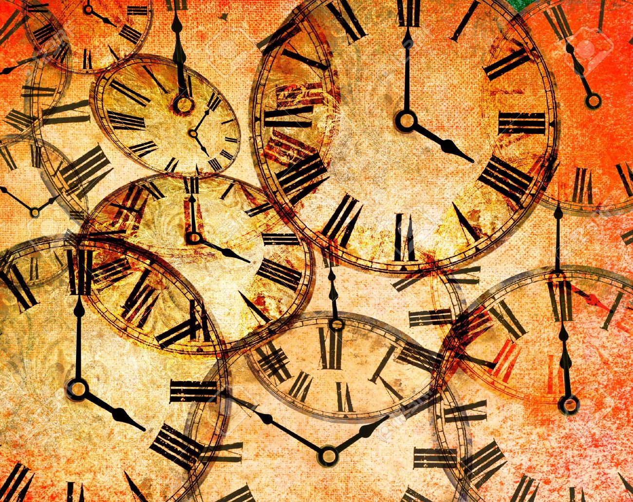 abstract vintage clock background
