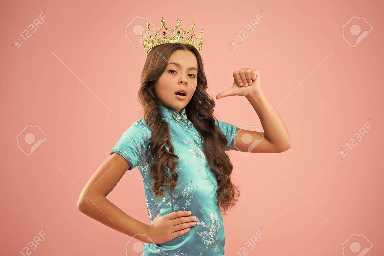 Only Me And No Other Small Asian Girl Long Curly Hair Miss Stock Photo Picture And Royalty Free Image Image 144197914