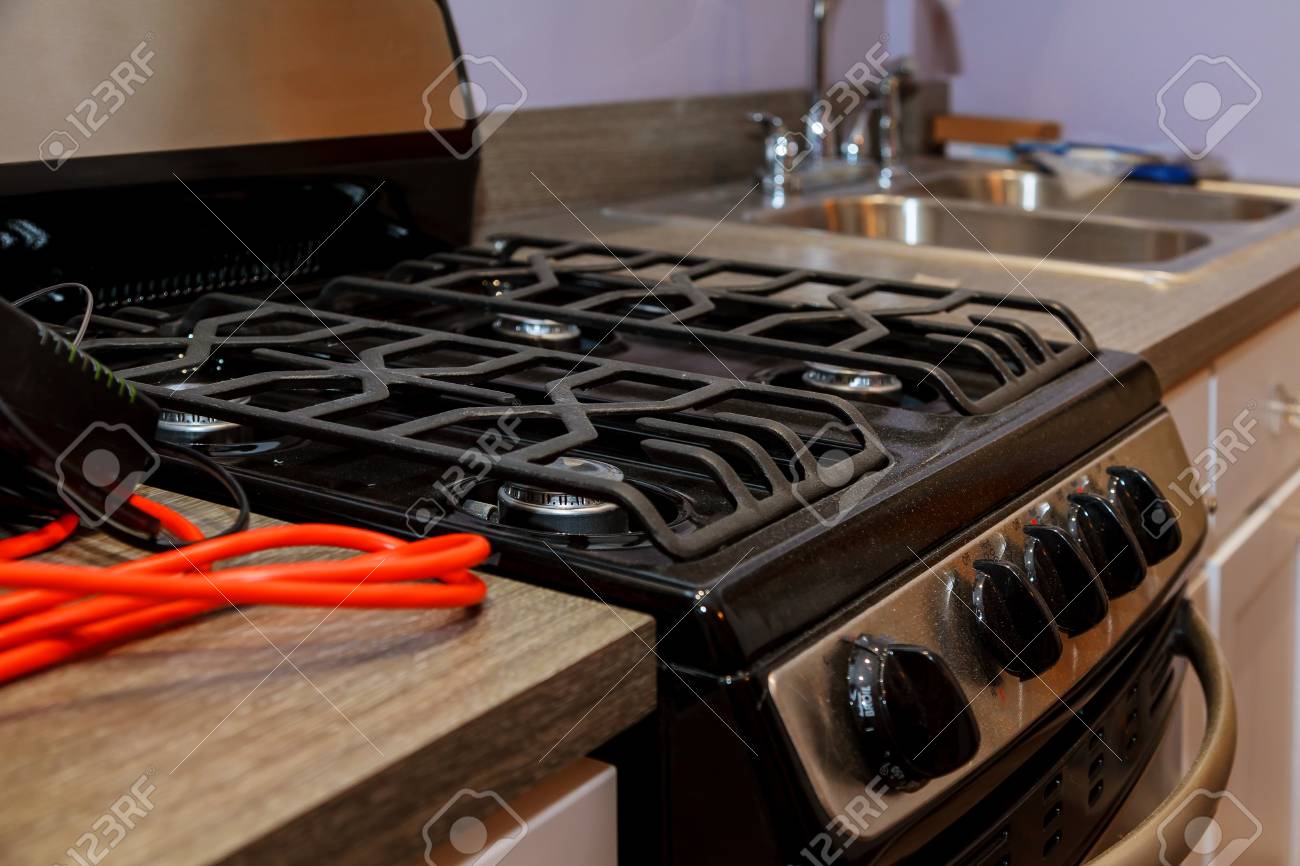 Brand New Gas Stoves Close Up Image Of Dated Gas Stove Kitchen Stock Photo Picture And Royalty Free Image Image 93246097