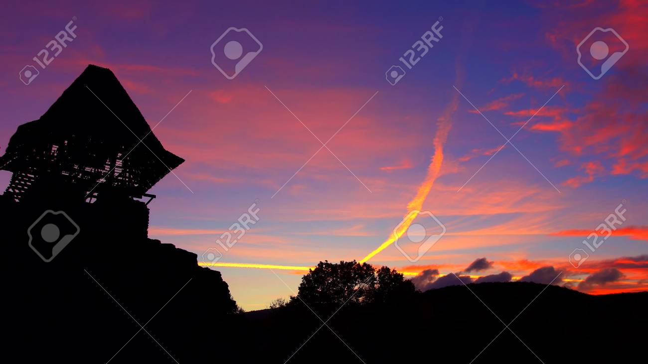 Another Sunset Nevytsky Castle Staring At Relish And Pinkish Another Sunset Nevytsky Castle Staring At Relish And Pinkish