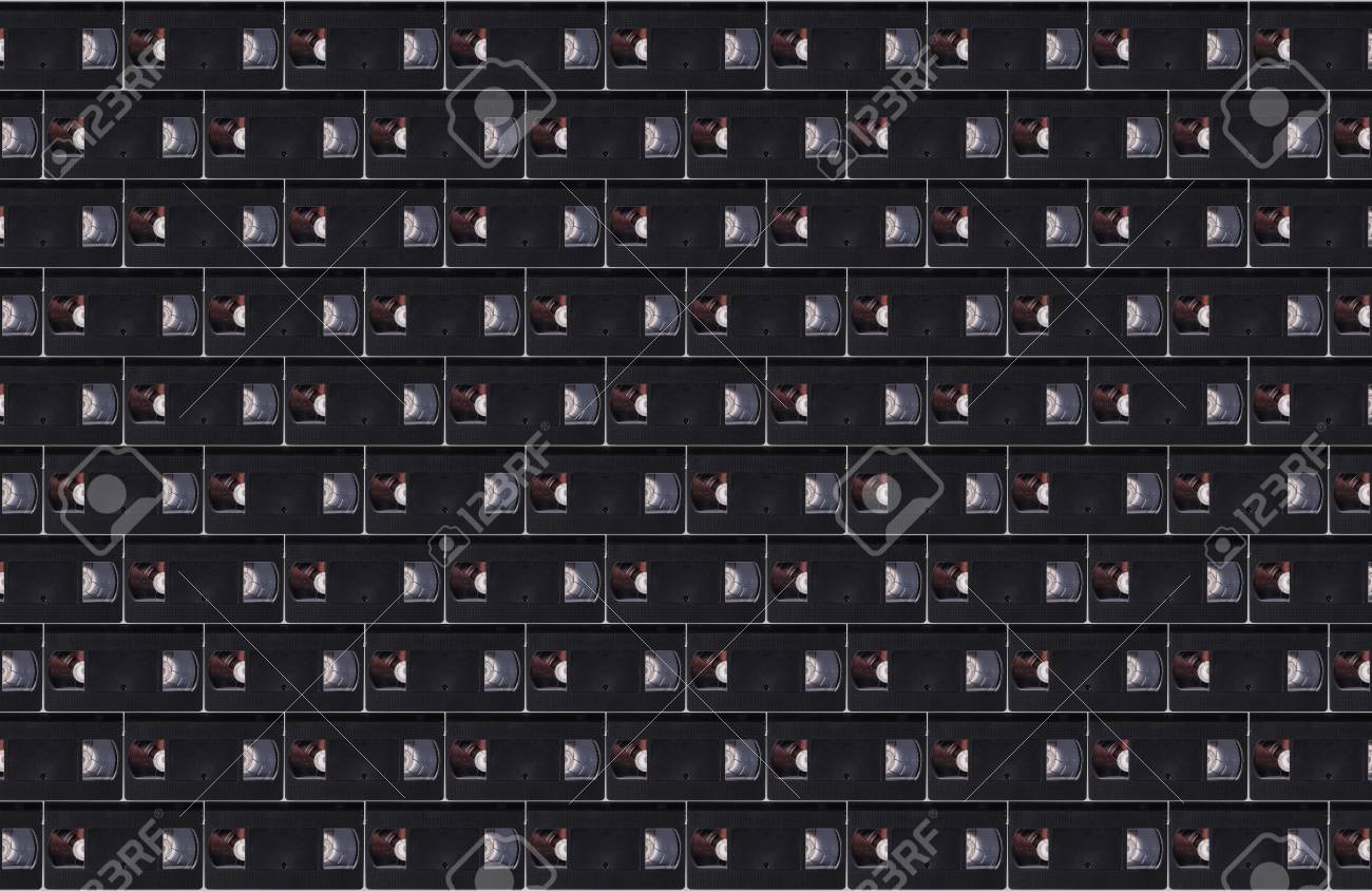 La Pared De Ladrillos En Forma De Cintas De Video Vhs Fotos