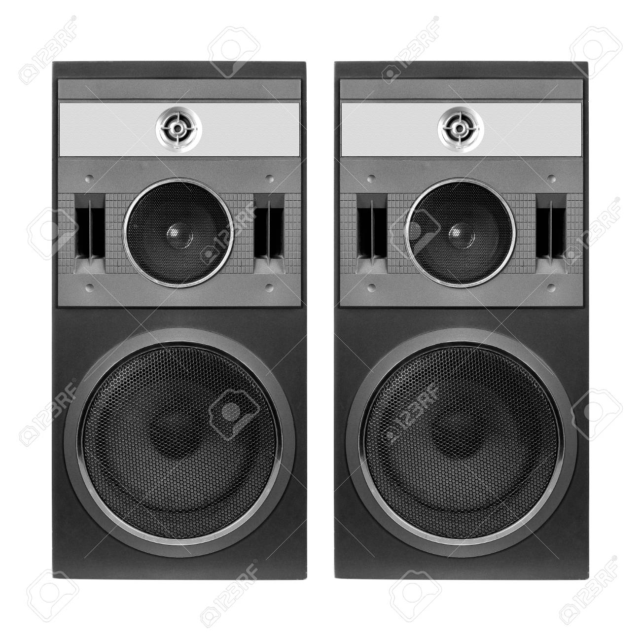 white line array speakers