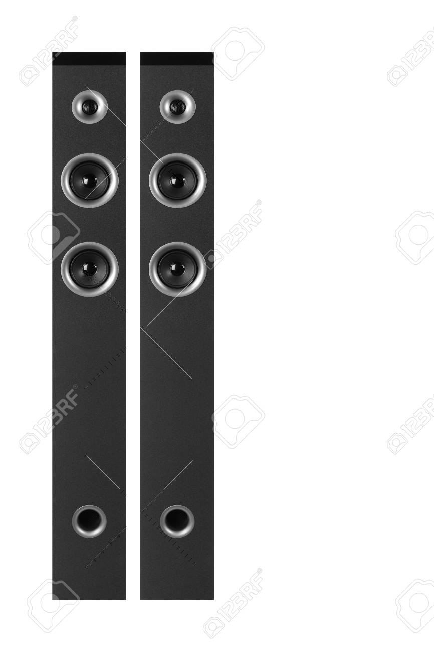 Music And Sound Two Front View High One Line Array Tower