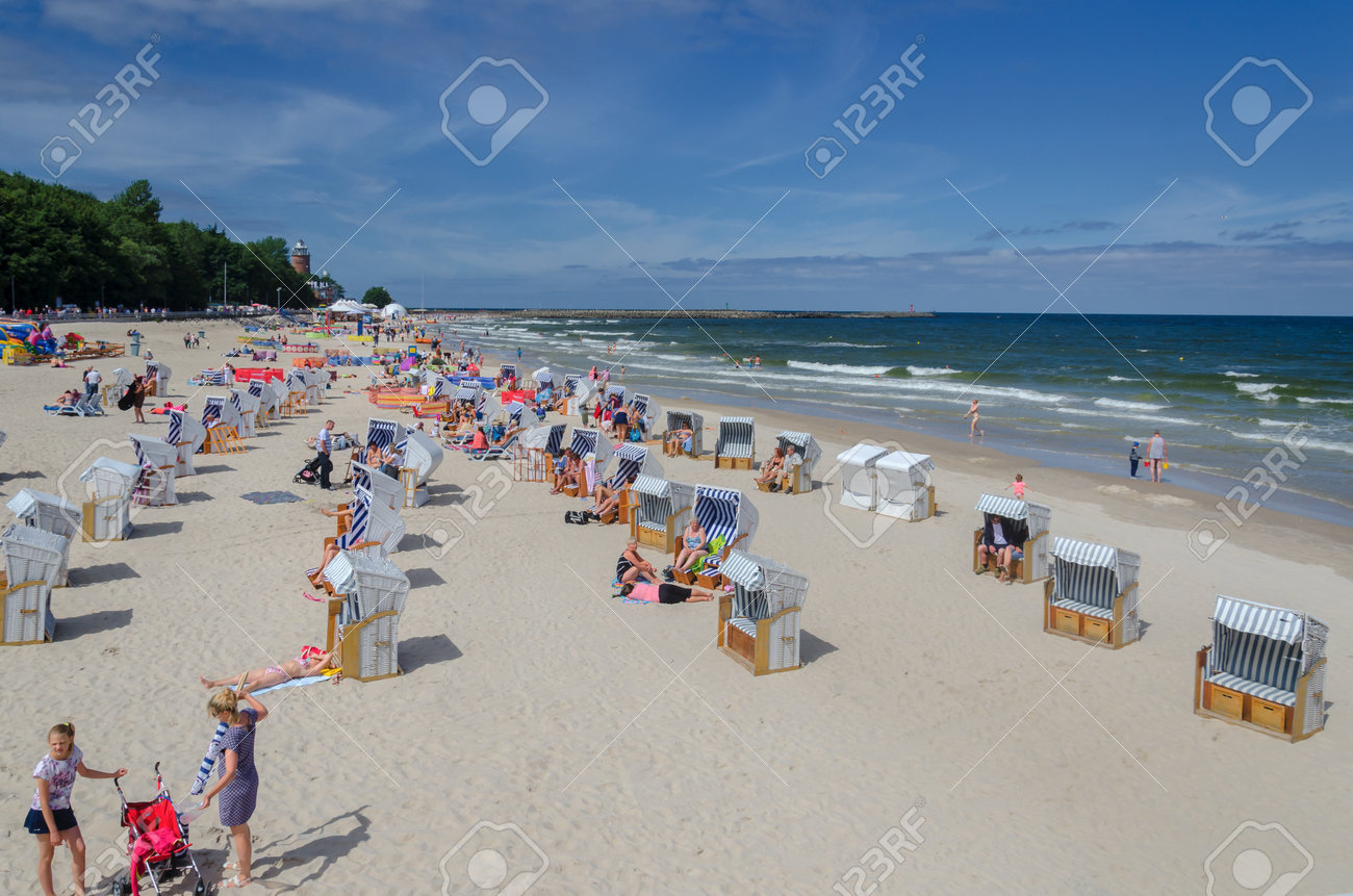 KOLOBRZEG, WEST POMERANIAN / POLAND: Holiday on the Baltic Sea beach - 81827945 KOLOBRZEG, WEST POMERANIAN / POLAND: Holiday on the Baltic Sea beach - 81827945
