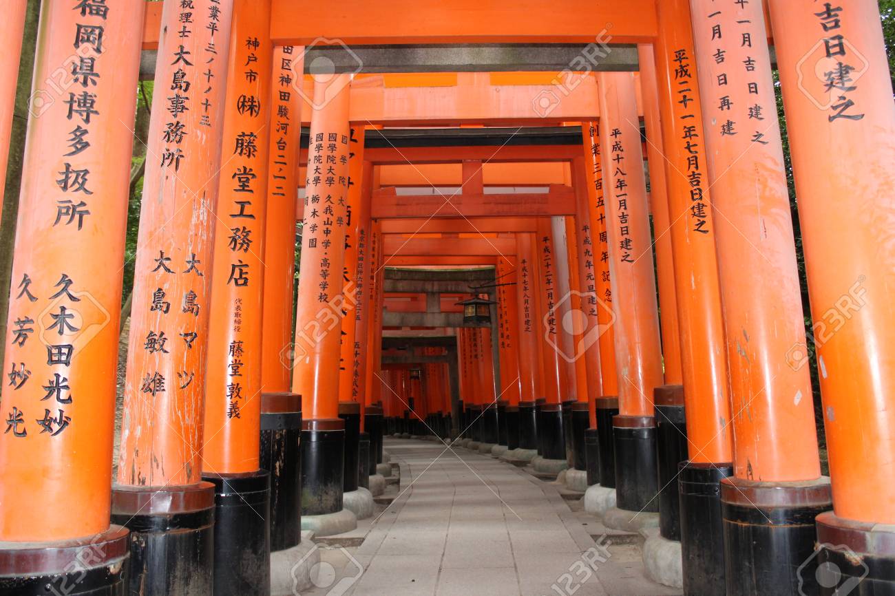 Torii Gates Fushimi Inari Shrine Fushimi Inari Taisha Kyoto Japan Stock Photo Picture And Royalty Free Image Image
