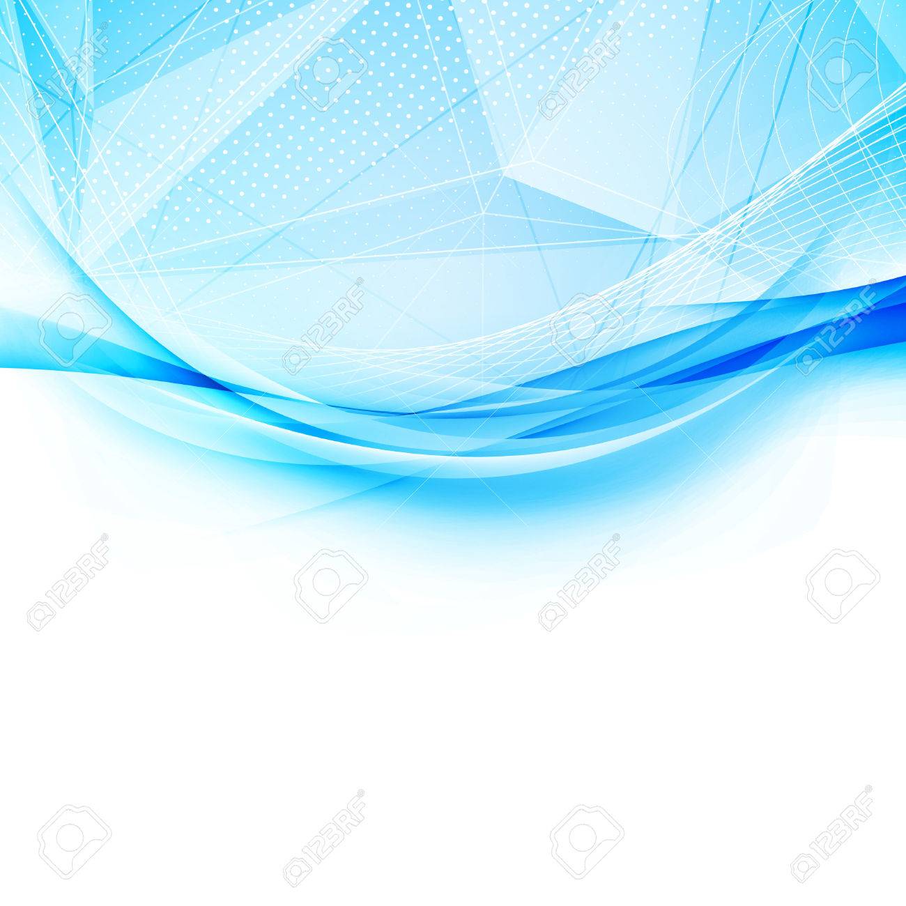 blue crystal and swoosh wave pattern layout abstract modern hi tech