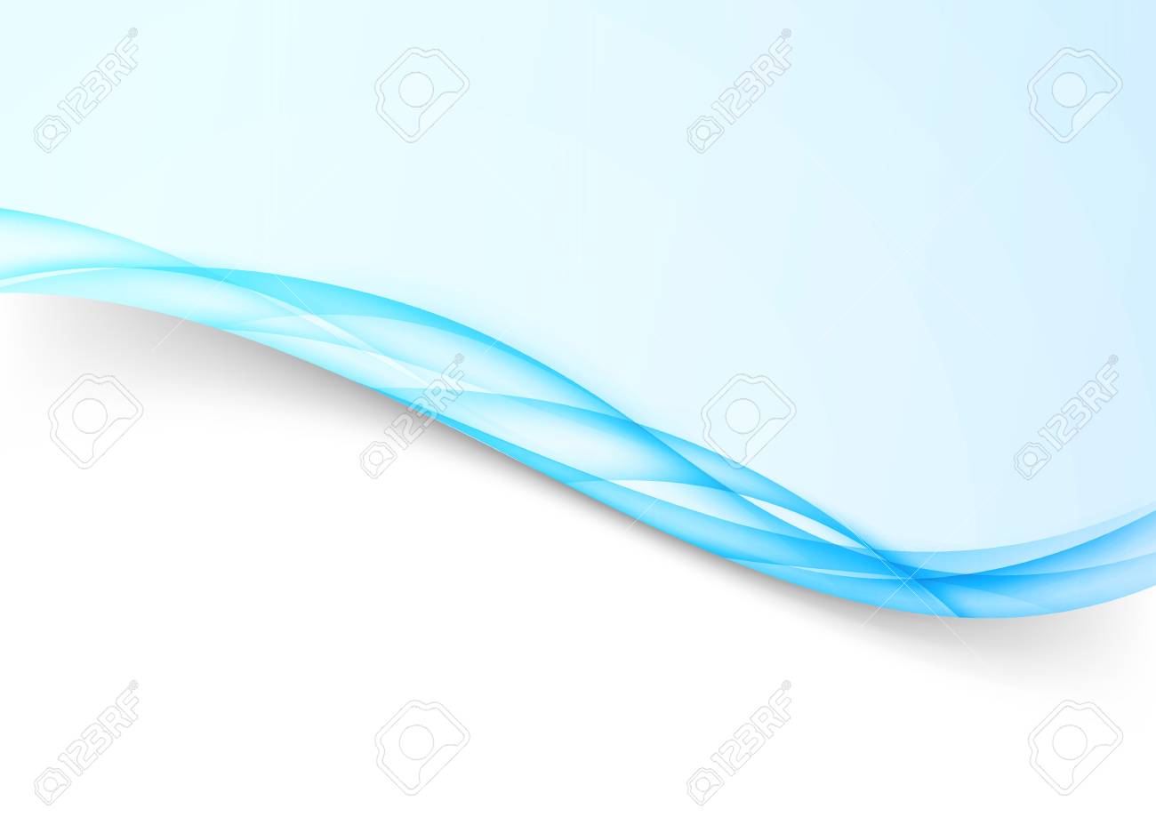 bright blue abstract transparent border swoosh line background