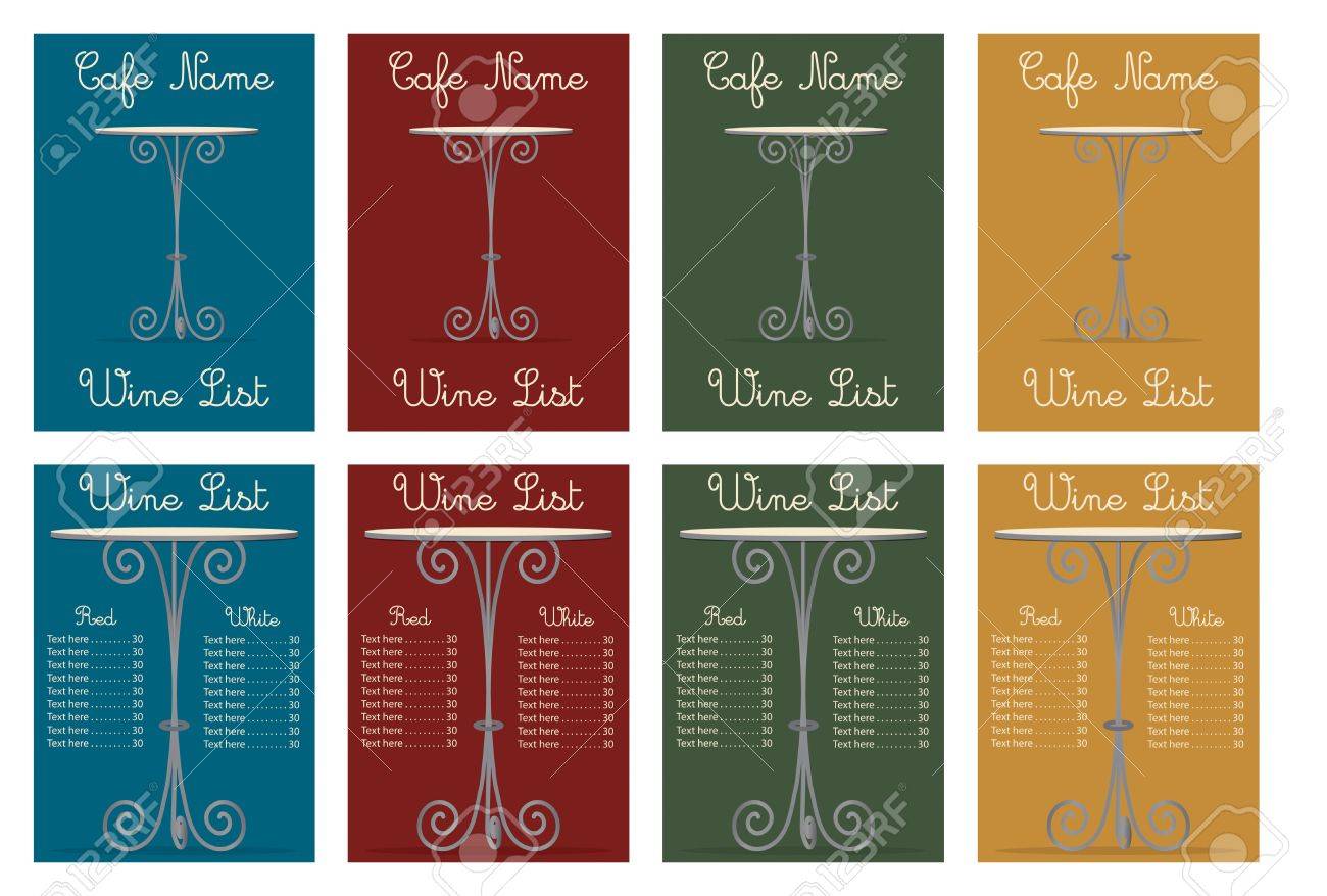 ベクター形式でワイン リストのテンプレート デザインのイラスト素材 ベクタ Image