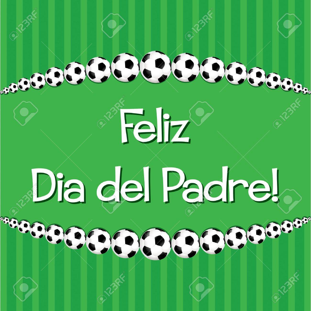 Tarjeta Del Día El Tema Del Fútbol Español Padre S En Formato Vectorial  Ilustraciones Svg, Vectoriales, Clip Art Vectorizado Libre De Derechos.  Image 19644510.