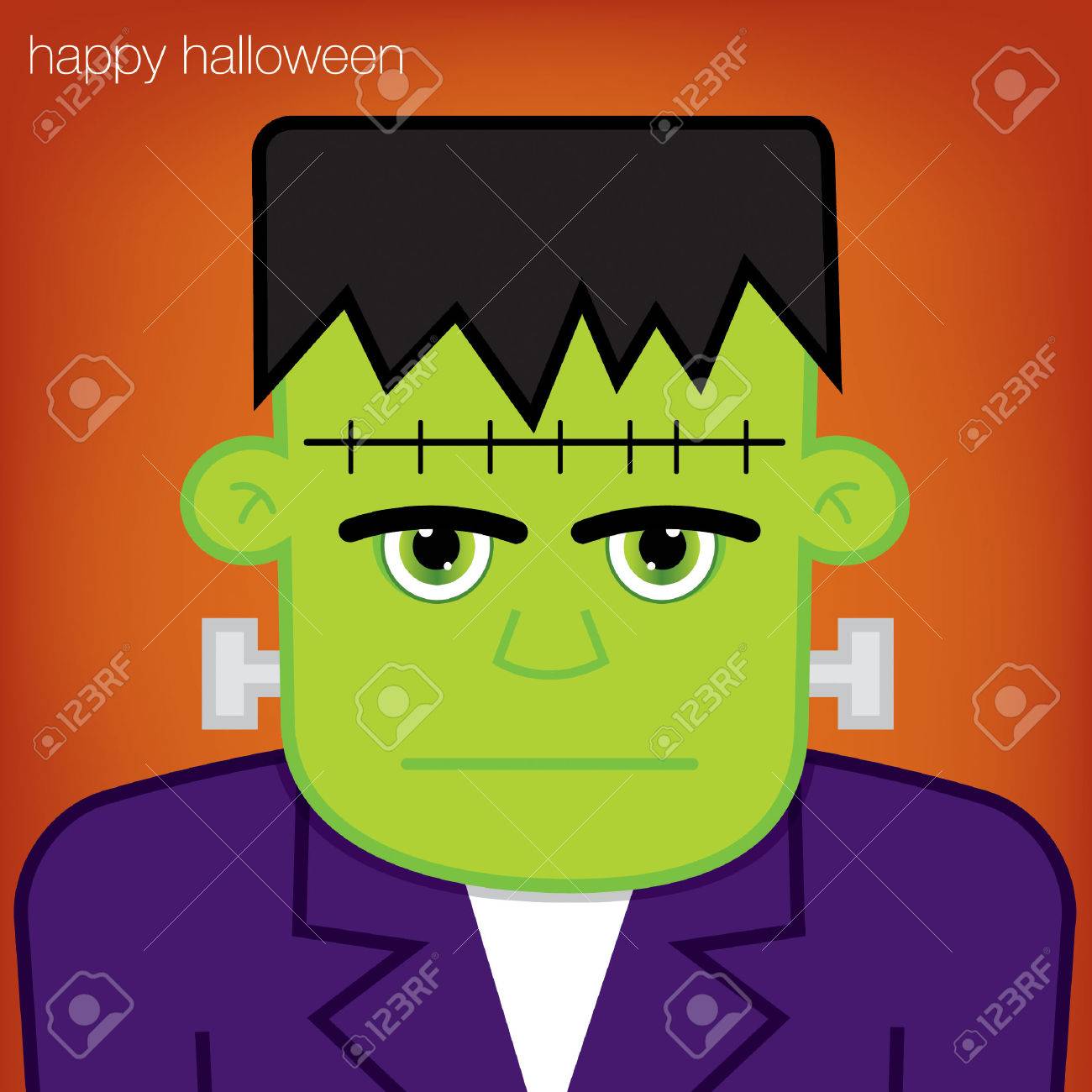 Frankenstein Halloween card in vector format