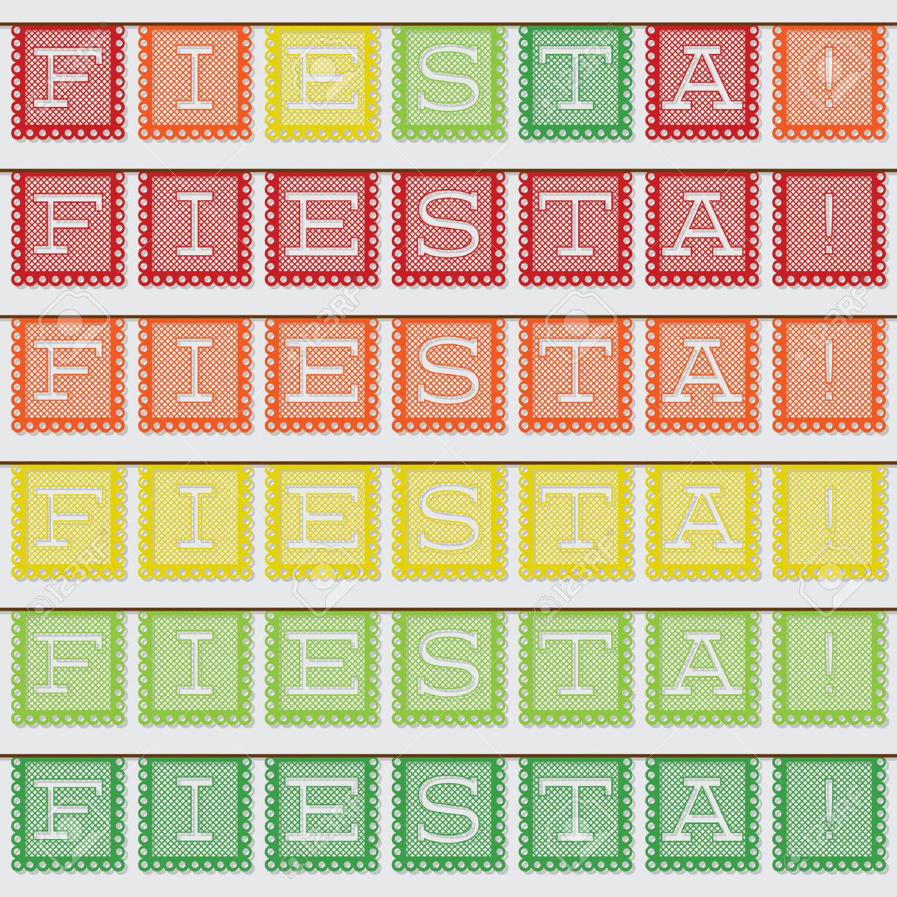 mexican papel picado paper flag decoration card in vector