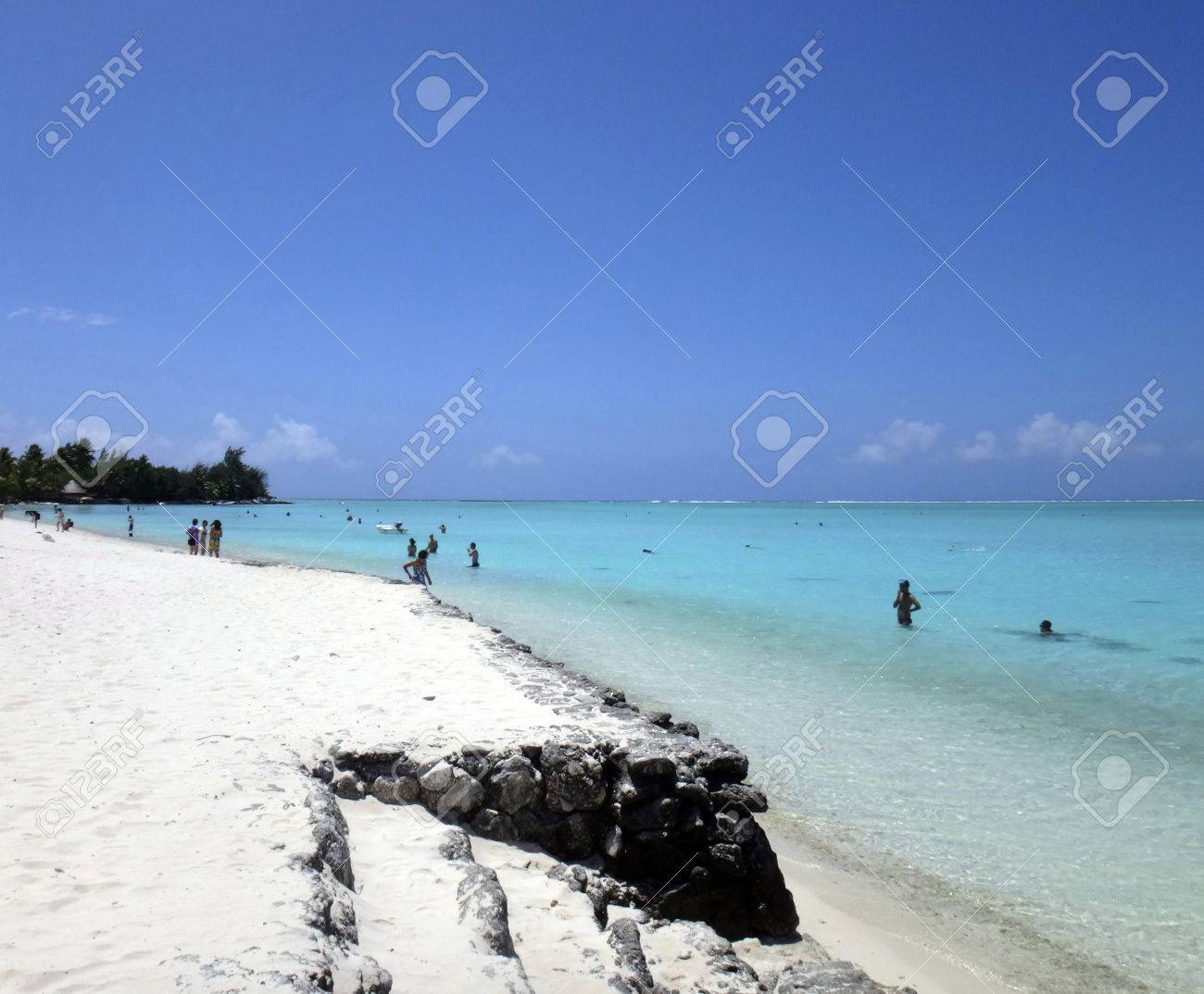 View Of Matira Beach Bora Bora French Polynesia