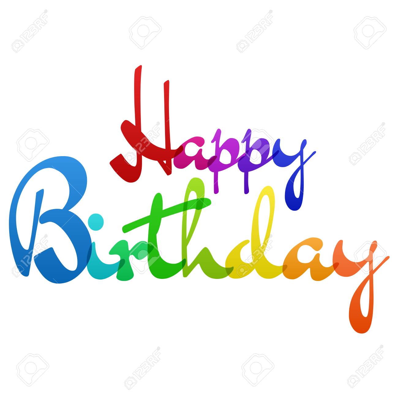 ハッピーバースデーカラフルなレインボーベクトル のイラスト素材 ベクタ Image