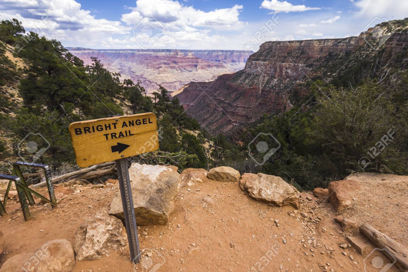 View On The Bright Angel Trail Landscape Inside Grand Canyon Stock Photo Picture And Royalty Free Image Image