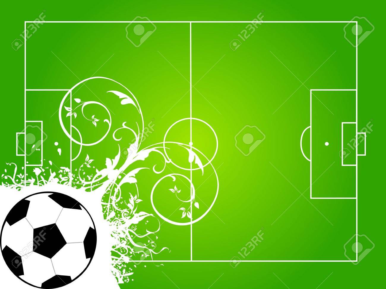 ボールとサッカー コート の写真素材 画像素材 Image