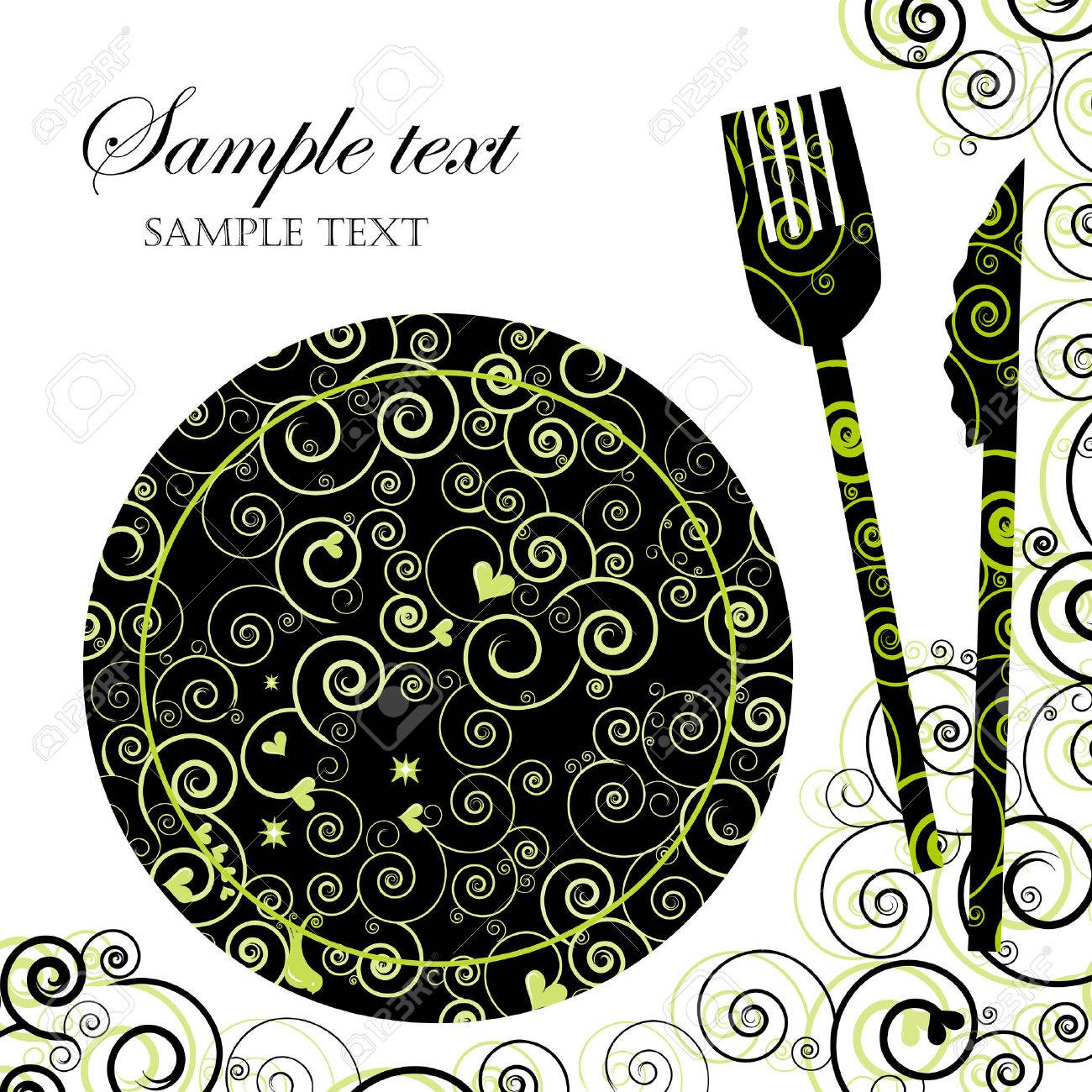 Menu or Invitation for Dinner, Parties and Showers - 6226120 Menu or Invitation for Dinner, Parties and Showers - 6226120