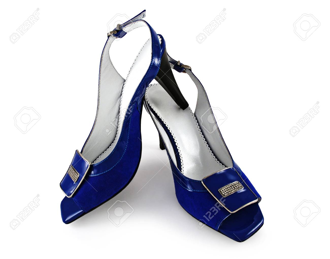 sapato camurça azul