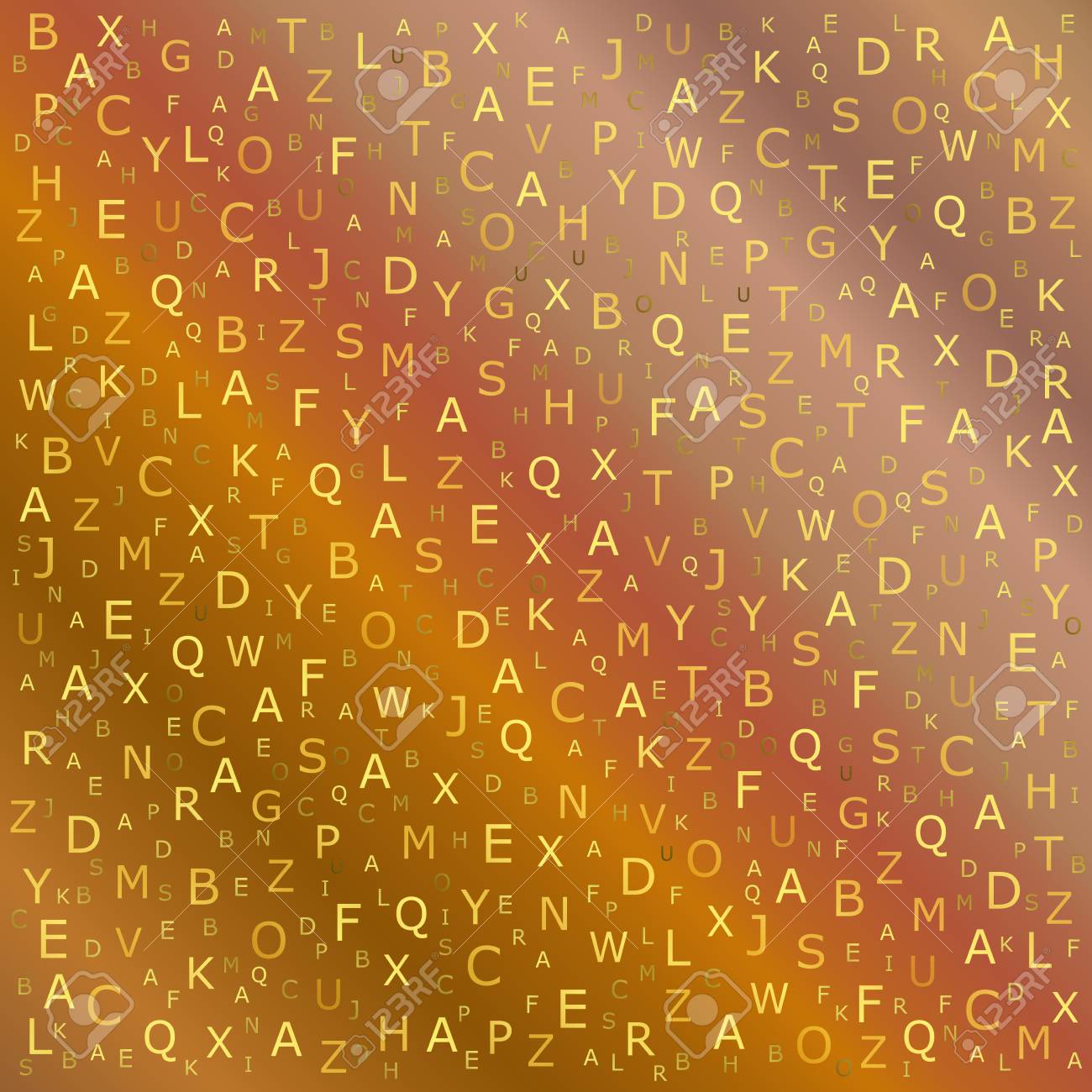 Gold Colored Letters From A To Z On Colored Shiny Background Designed To A Beautiful Elegant Pattern Stock Photo Picture And Royalty Free Image Image