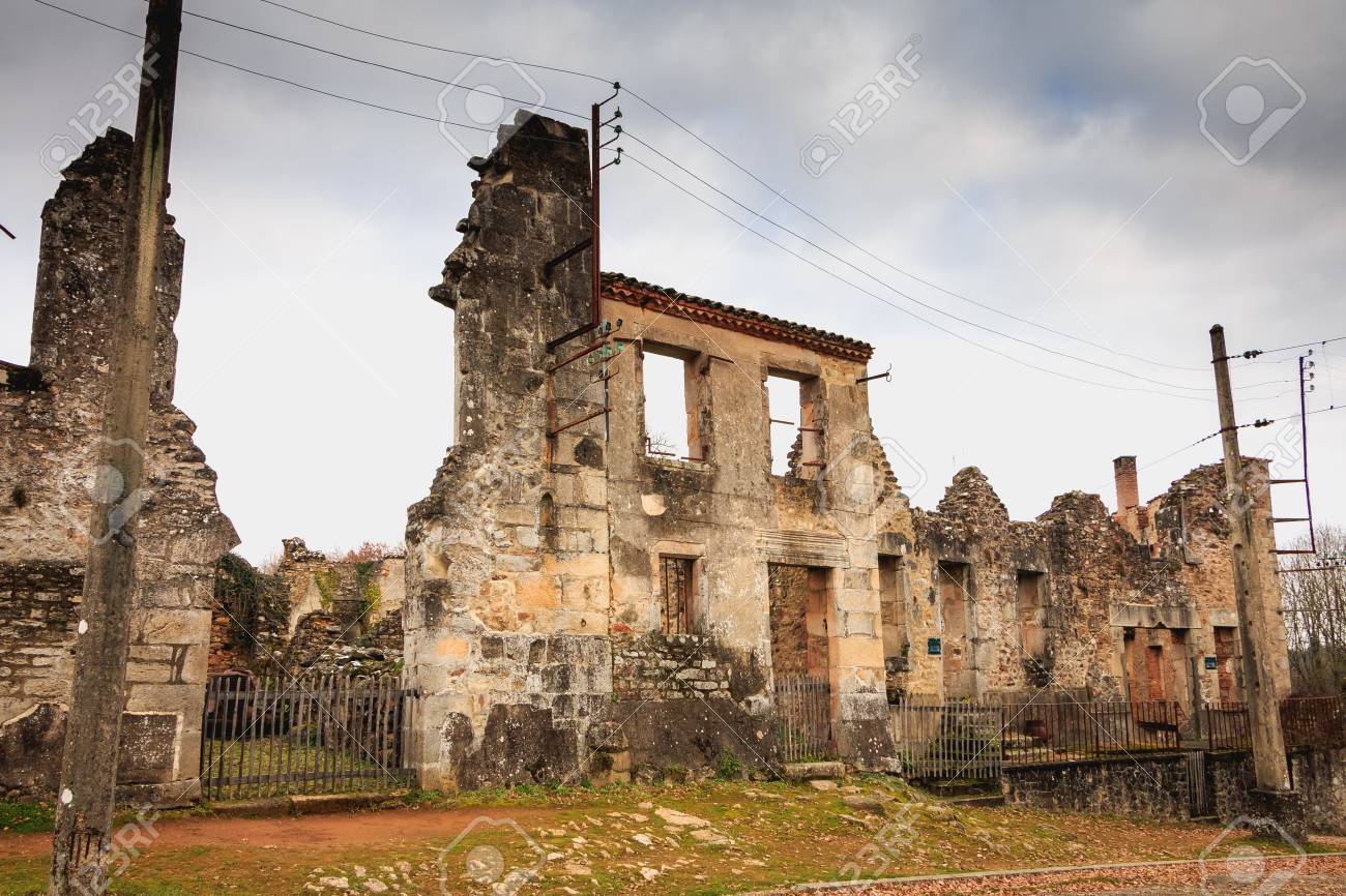 Oradour Sur Glane France December 03 17 Ruined House Stock Photo Picture And Royalty Free Image Image