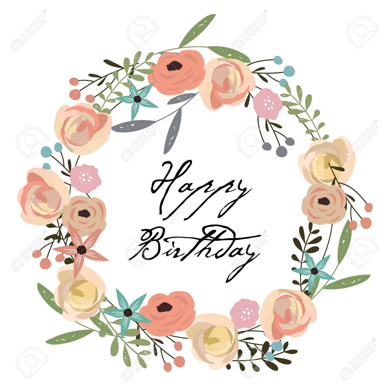 cute cards for banners flyers placards with flower and wreath cute flyers