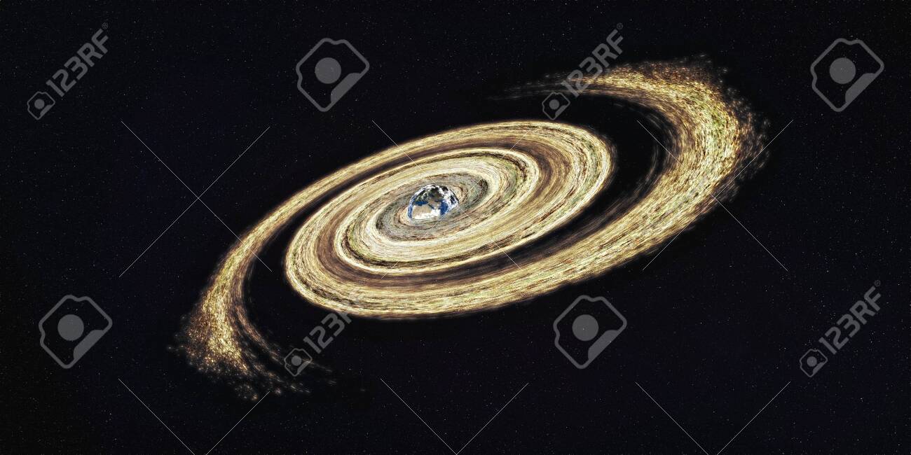 Planet Earth Of Solar System In The Center Of Black Hole Somewhere