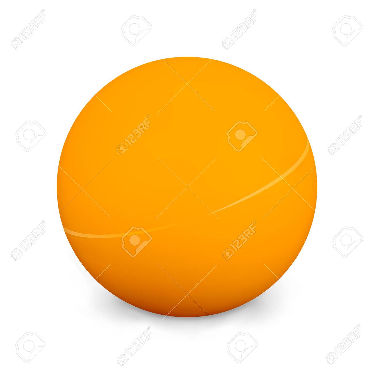 Ping Pong Ball Isolated On White Background. White Photo Realistic 3D  Orange Ball With Shadow. Royalty Free Cliparts, Vectors, And Stock  Illustration. Image 68824498.