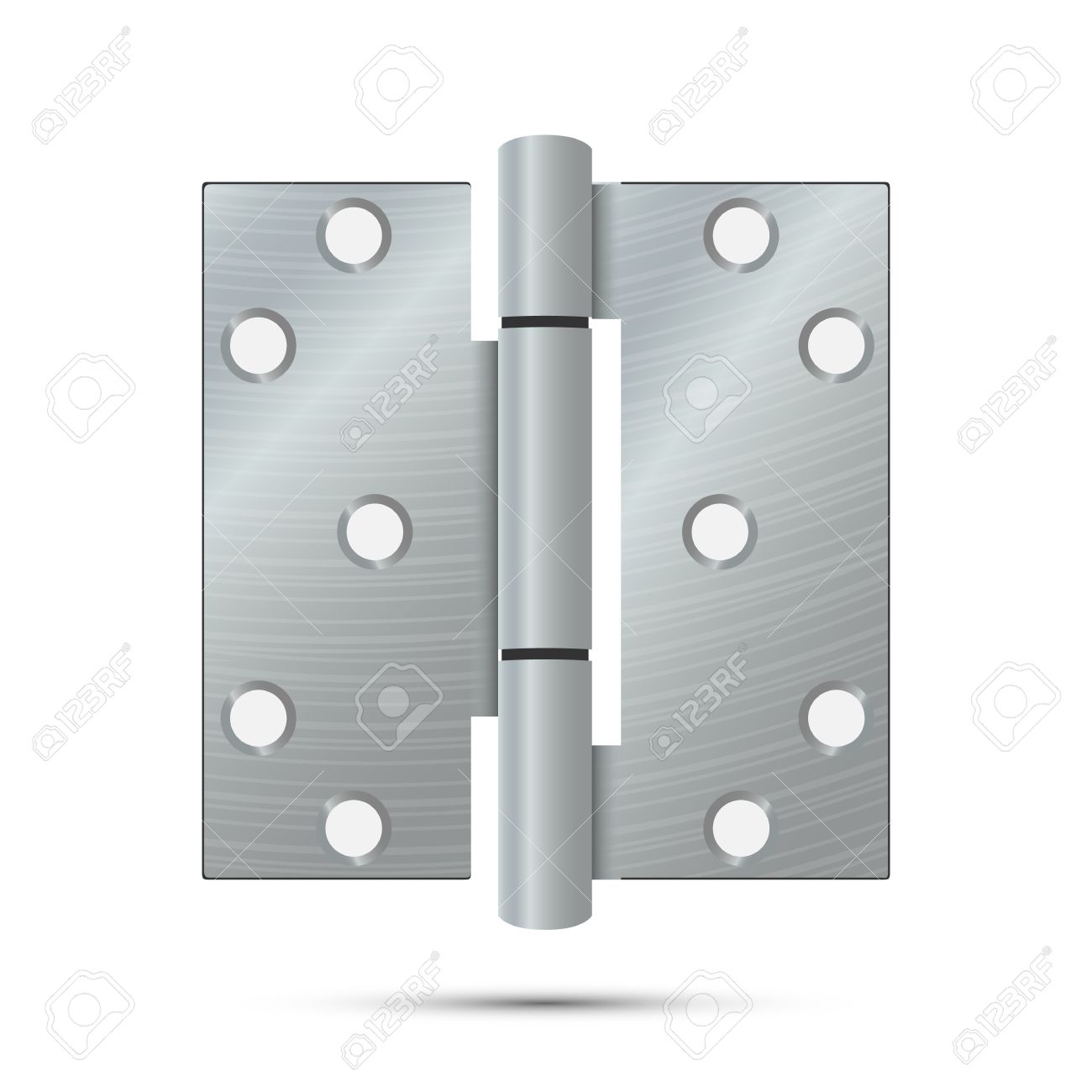 door hinge vector classic and industrial ironmongery isolated