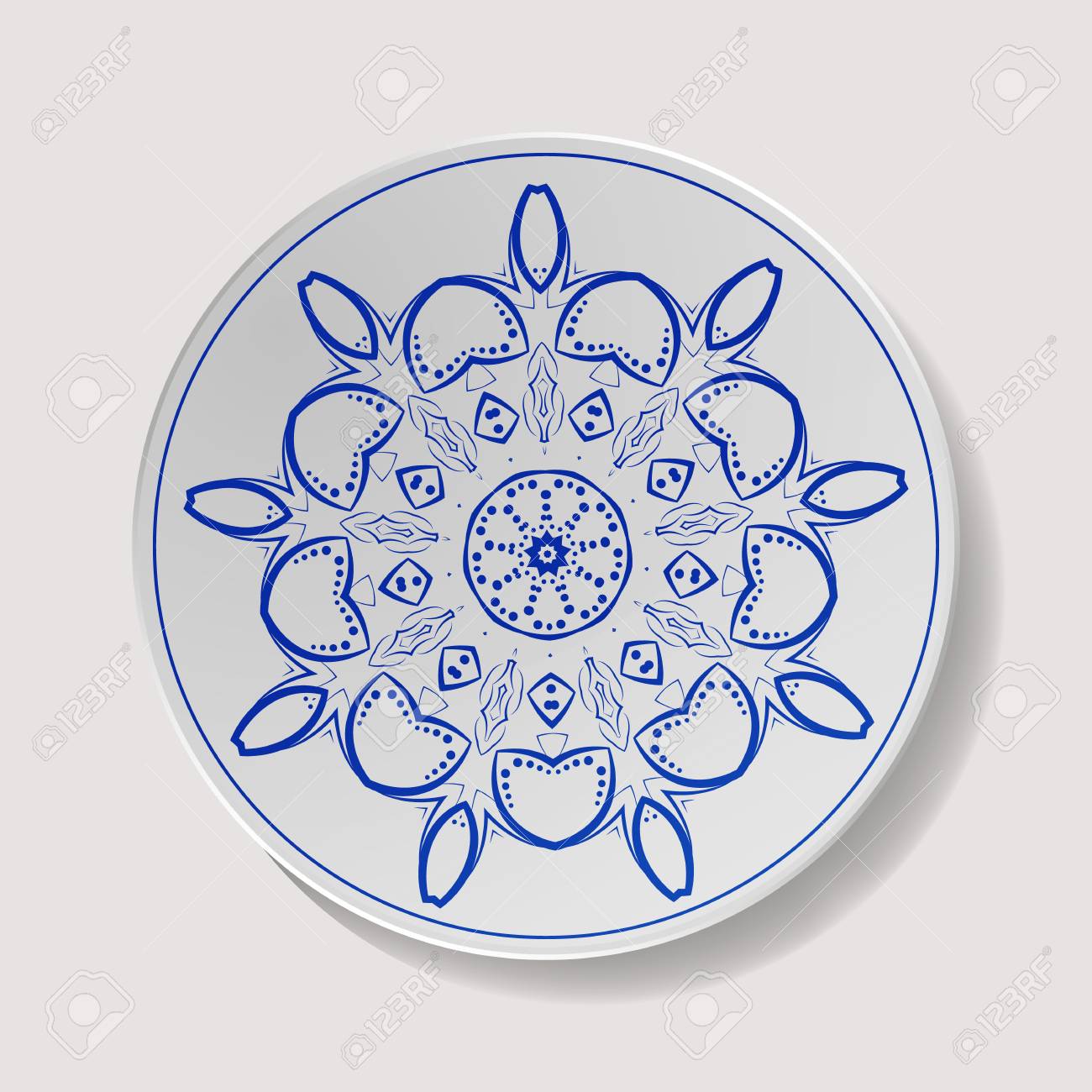 Realistic Plate Vector. Closeup Porcelain Tableware Isolated ... Realistic Plate Vector. Closeup Porcelain Tableware Isolated ...