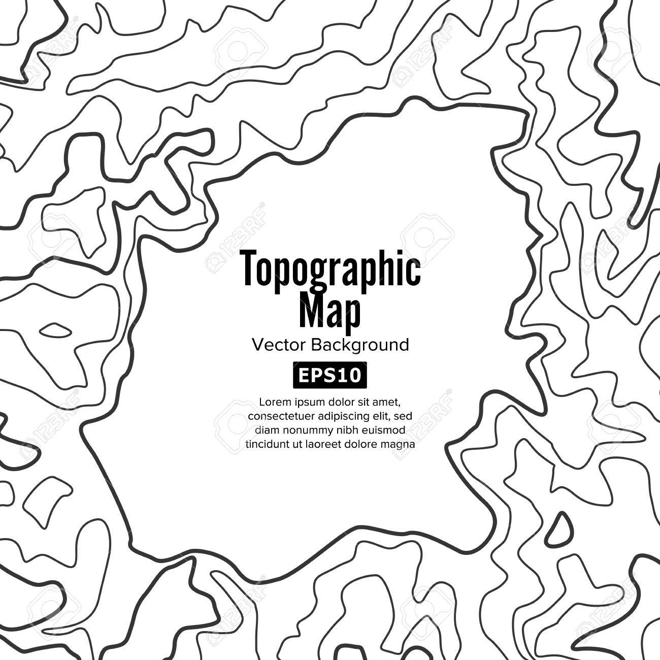 contour topographic map vector geography wavy backdrop cartography