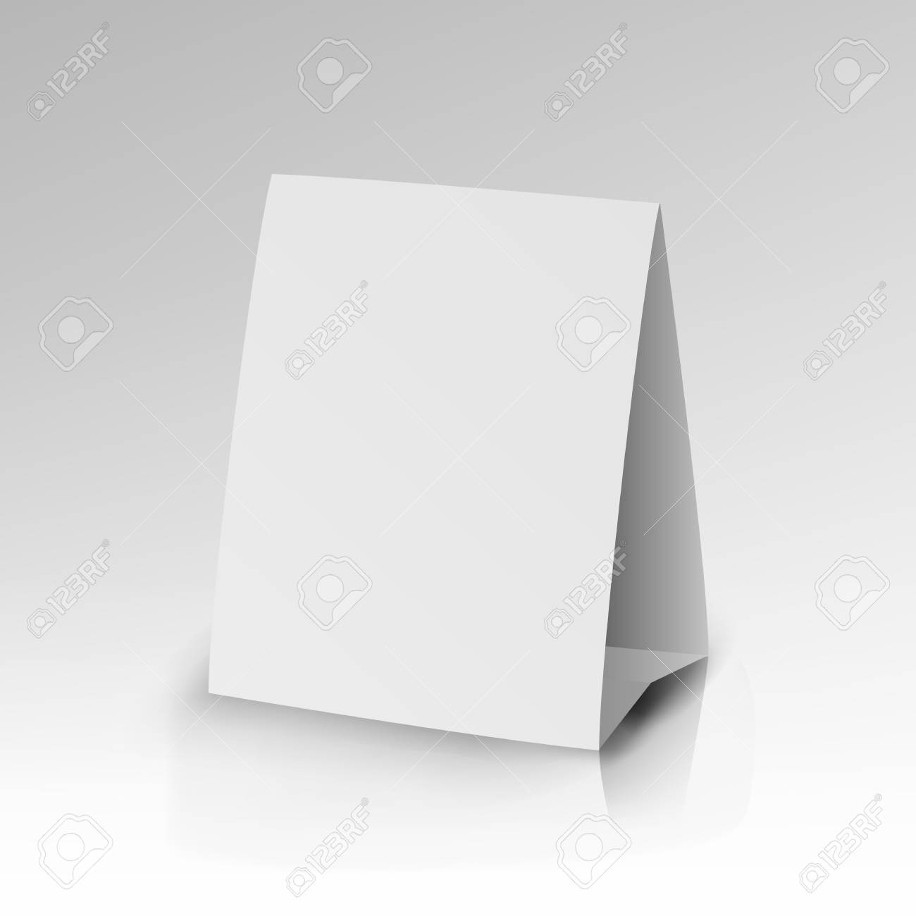 ホワイトペーパースタンドテーブルタグチラシベクトル のイラスト素材 ベクタ Image