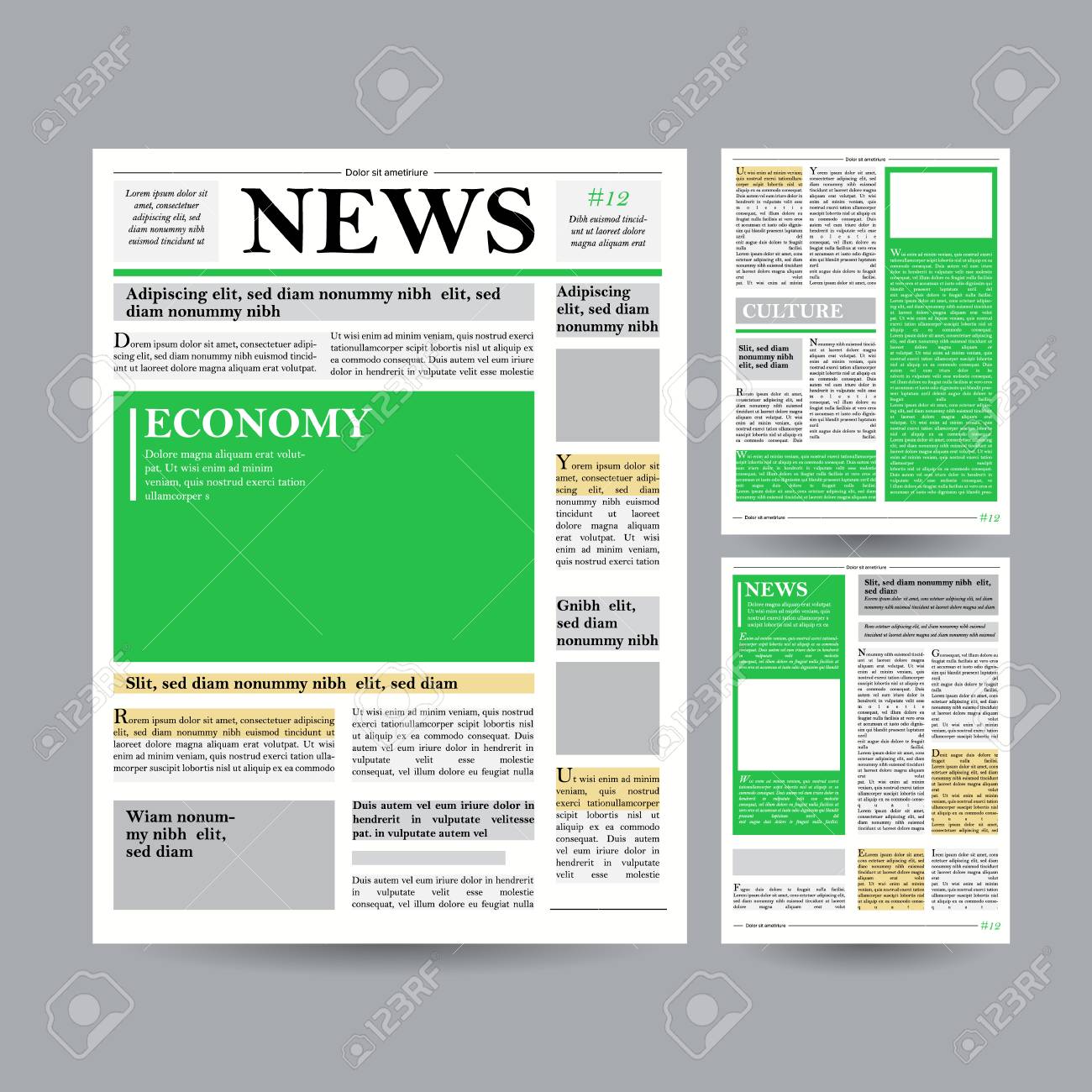 newspaper design template vector financial articles advertising newspaper design template