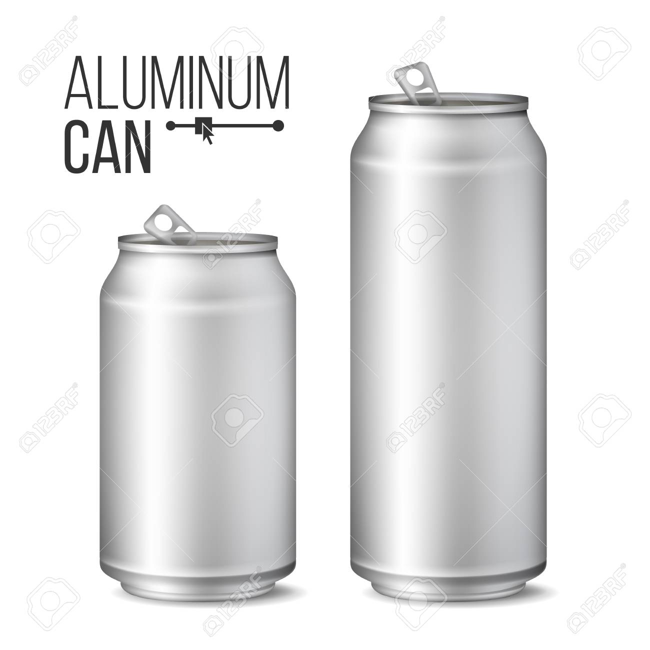 Download Blank Metallic Can Vector Silver Can 3d Packaging Mock Up Royalty Free Cliparts Vectors And Stock Illustration Image 87867024