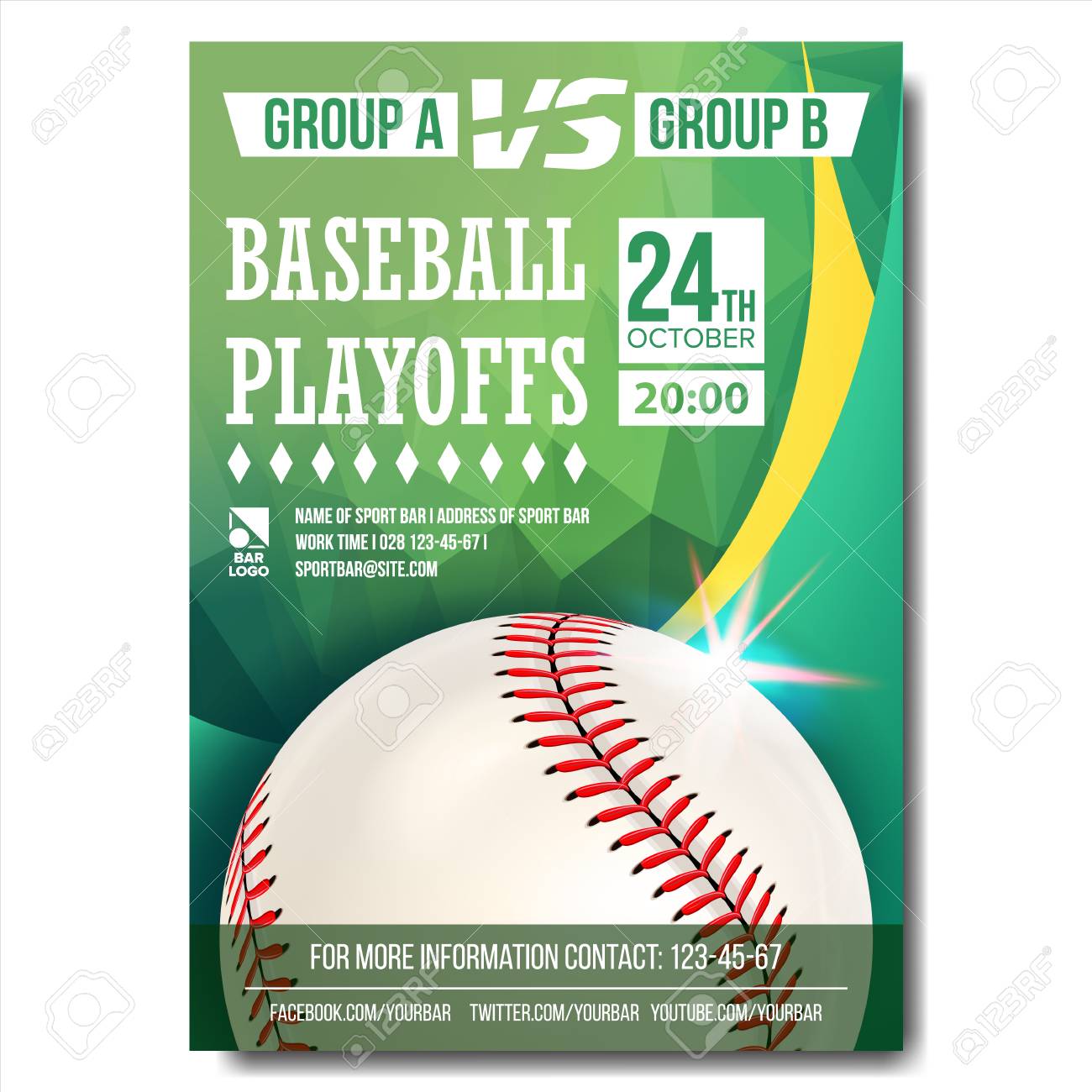 baseball event flyer