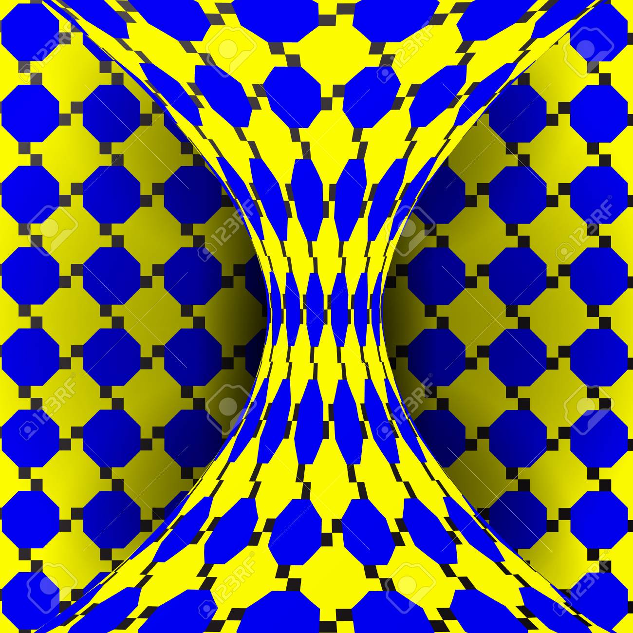 錯覚ベクトル 光学3dアート 回転ダイナミック光学効果 渦巻き錯覚 幾何学的な魔法の背景イラスト のイラスト素材 ベクタ Image 95913553