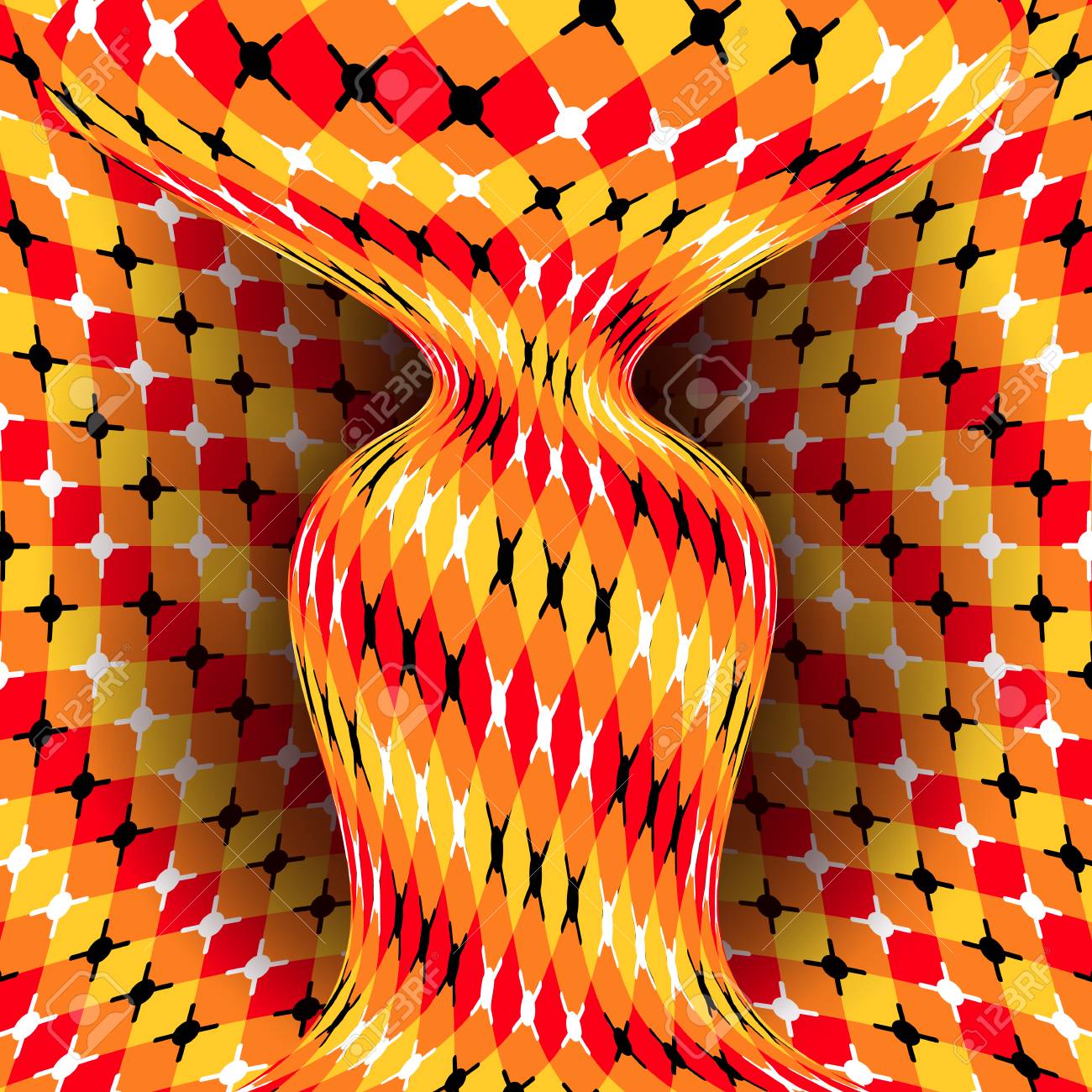 錯覚ベクトル 光学3dアート 回転ダイナミック光学効果 サイケデリック渦巻き錯視 詐欺 詐欺 幾何学的な魔法の背景イラスト のイラスト素材 ベクタ Image 95916034