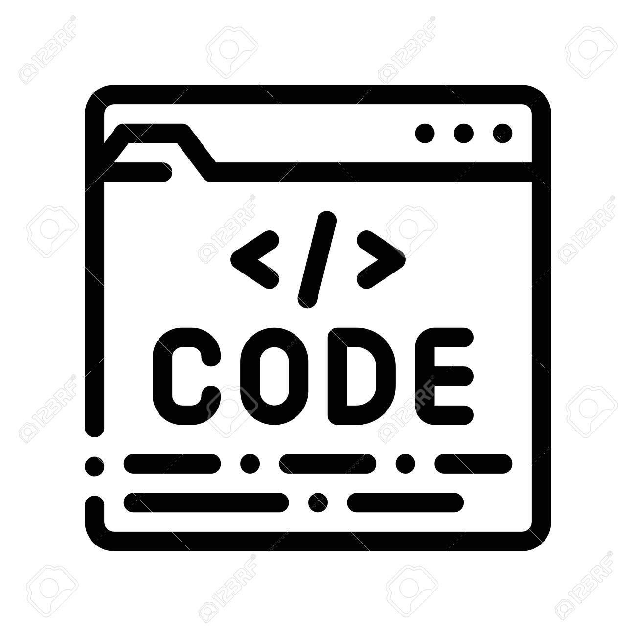 Code File Computer System Vector Thin Line Icon. Coding System, Data  Encryption Linear Pictogram. Web Development, Programming Languages, Bug  Fix, HTML, Script Contour Illustration Royalty Free SVG, Cliparts, Vectors,  And Stock Illustration.