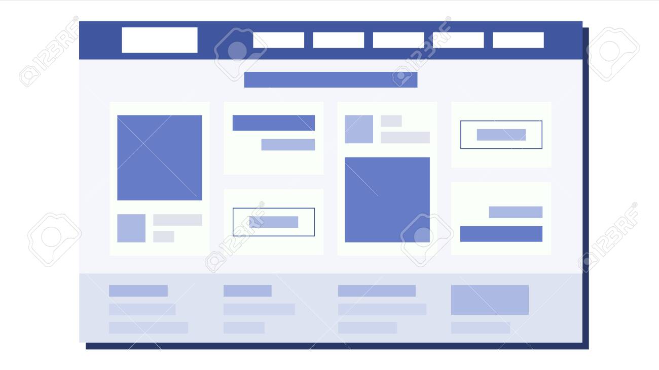 stock illustration webpage or web page